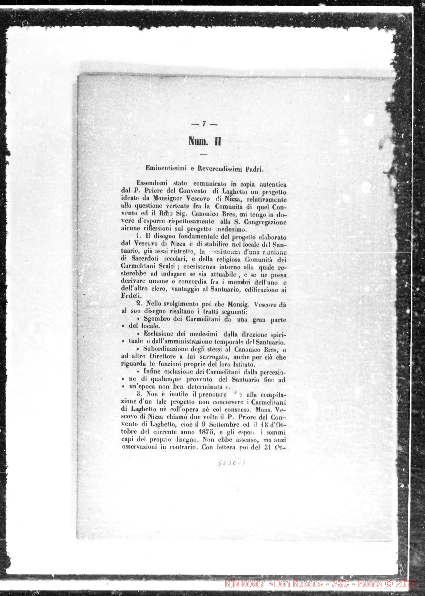 Fotogramma E 12 — S.C.VV. E RR.: «Questa grave controversia…»