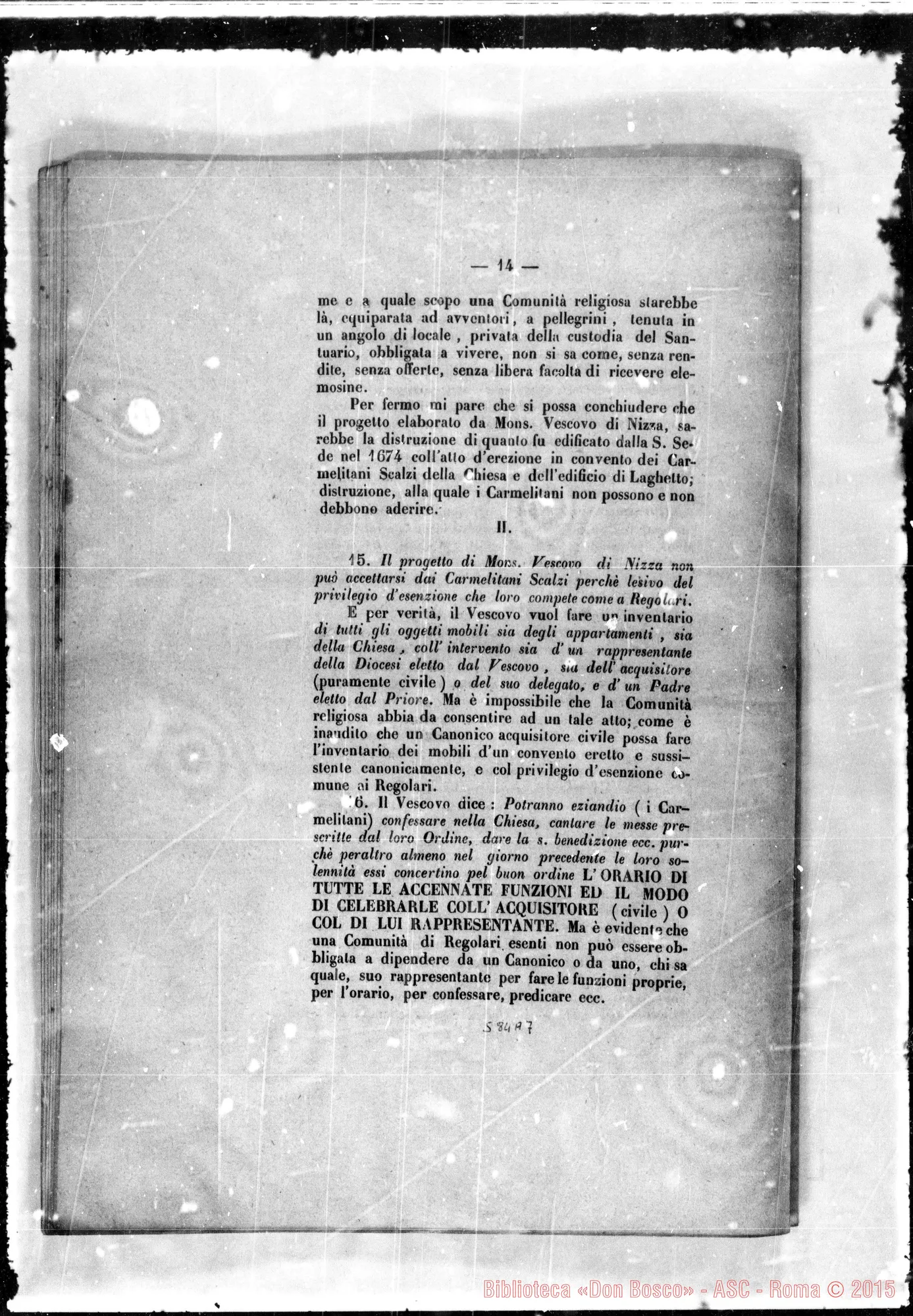 Fotogramma A 7 — S.C.VV. E RR.: «Questa grave controversia…»