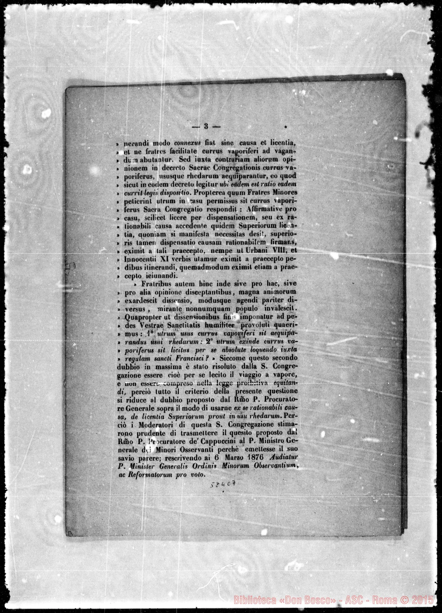 Fotogramma C 7 — S.C.VV. E RR.: «Nella Generale Congregazione…»