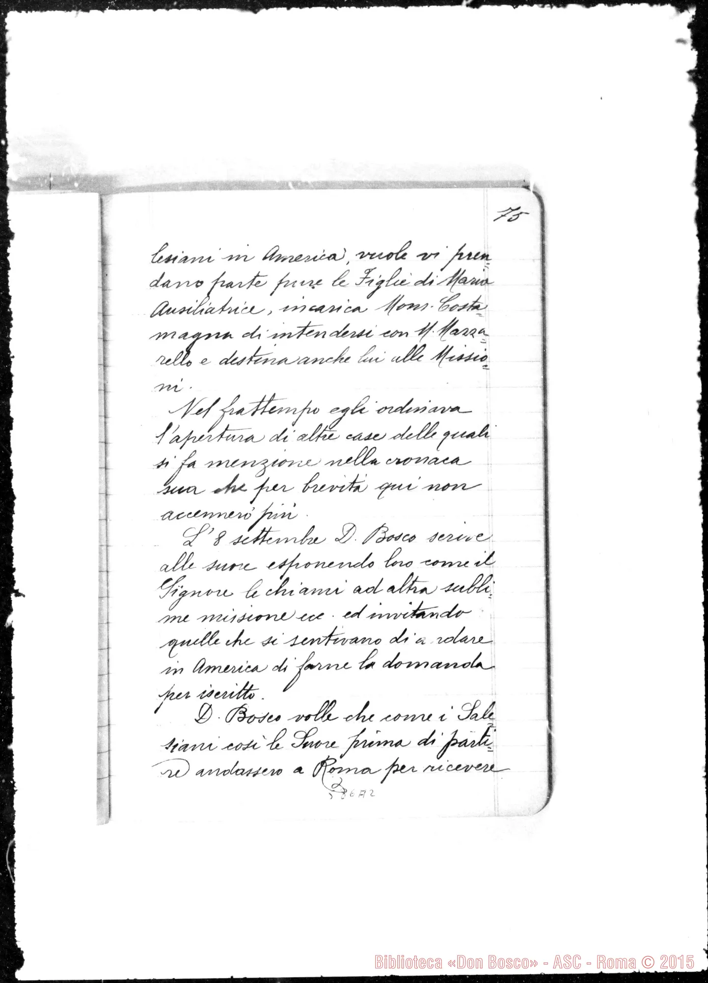 Fotogramma A 2 — Figlie di Maria Ausiliatrice: Testimonianze su Don Bosco. Quaderno nero