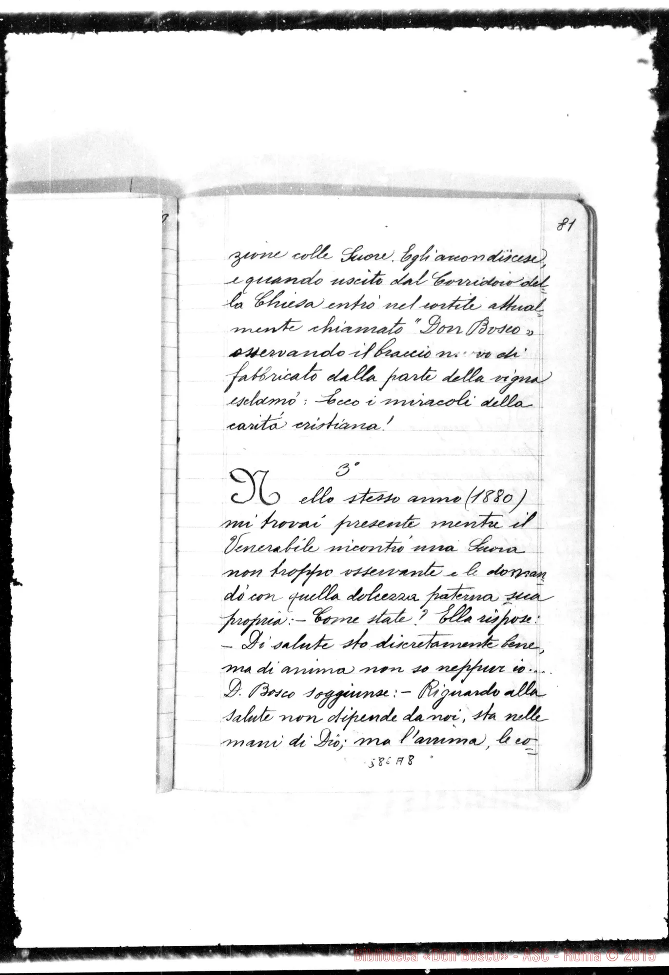 Fotogramma A 8 — Figlie di Maria Ausiliatrice: Testimonianze su Don Bosco. Quaderno nero