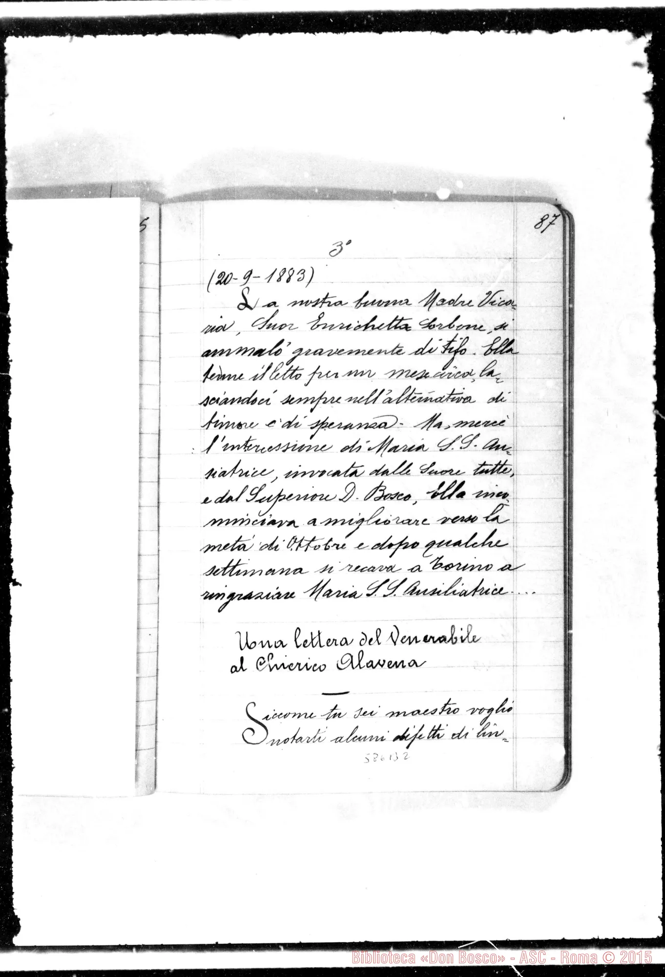 Fotogramma B 2 — Figlie di Maria Ausiliatrice: Testimonianze su Don Bosco. Quaderno nero