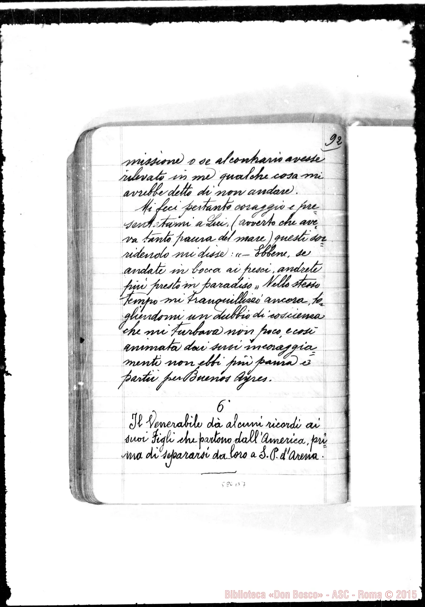 Fotogramma B 7 — Figlie di Maria Ausiliatrice: Testimonianze su Don Bosco. Quaderno nero
