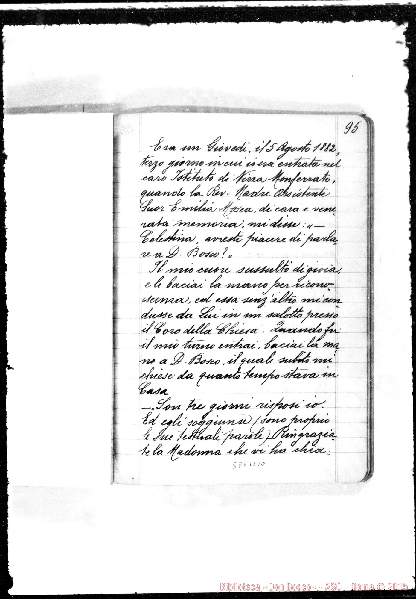 Fotogramma B 10 — Figlie di Maria Ausiliatrice: Testimonianze su Don Bosco. Quaderno nero
