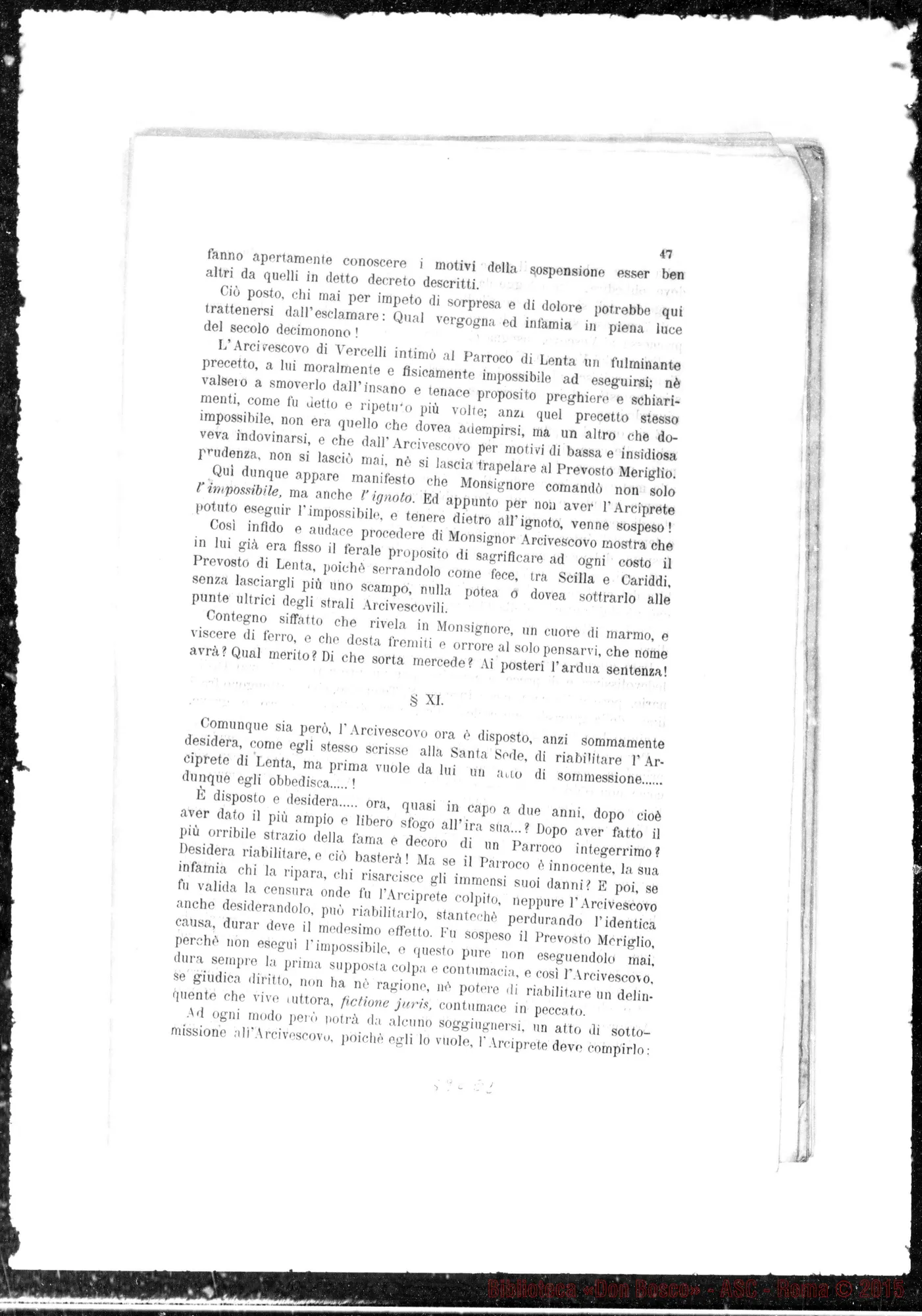 Fotogramma E 2 — Fissore Celestino Matteo, vesc.: Reclami della Fabbriceria Parrocchiale…