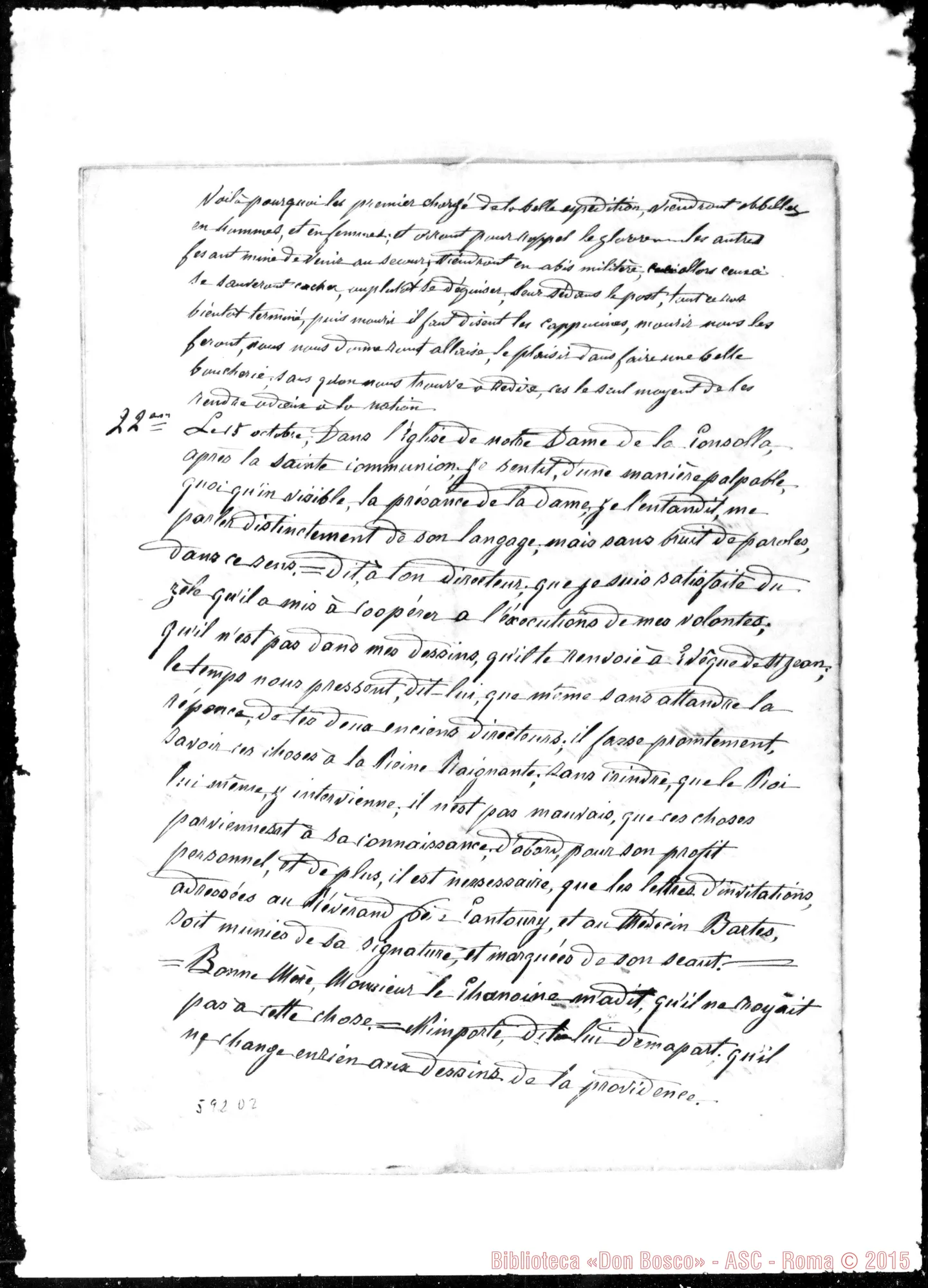 Fotogramma D 2 — Apparizione della Consolata. Ms.