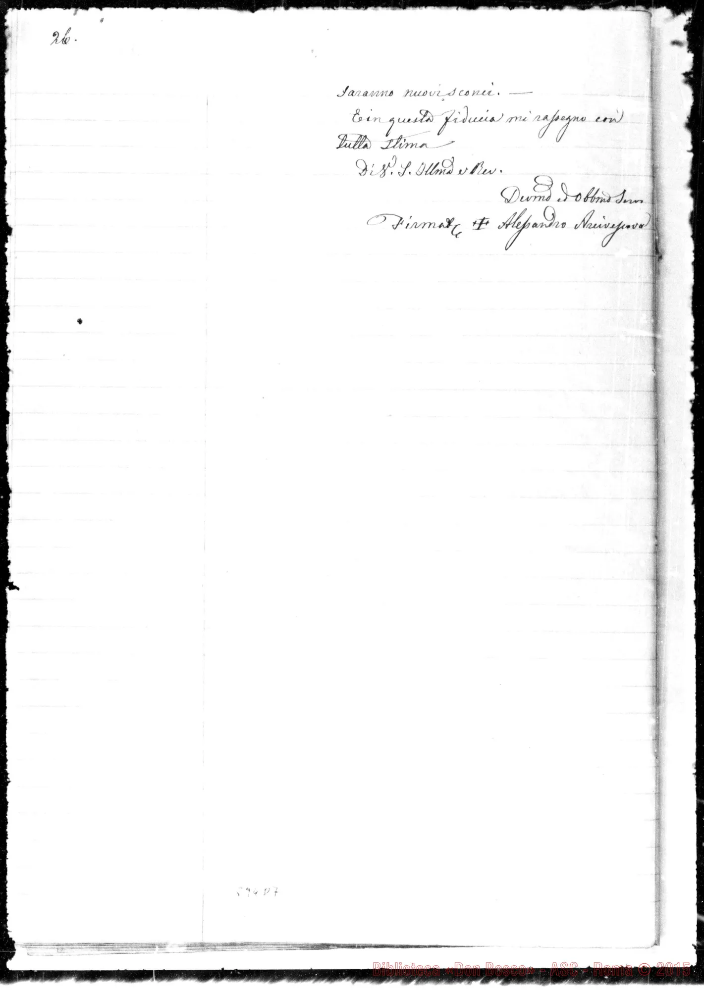 Fotogramma D 7 — Congregazione Salesiana. Copie di lettere. Fascicolo