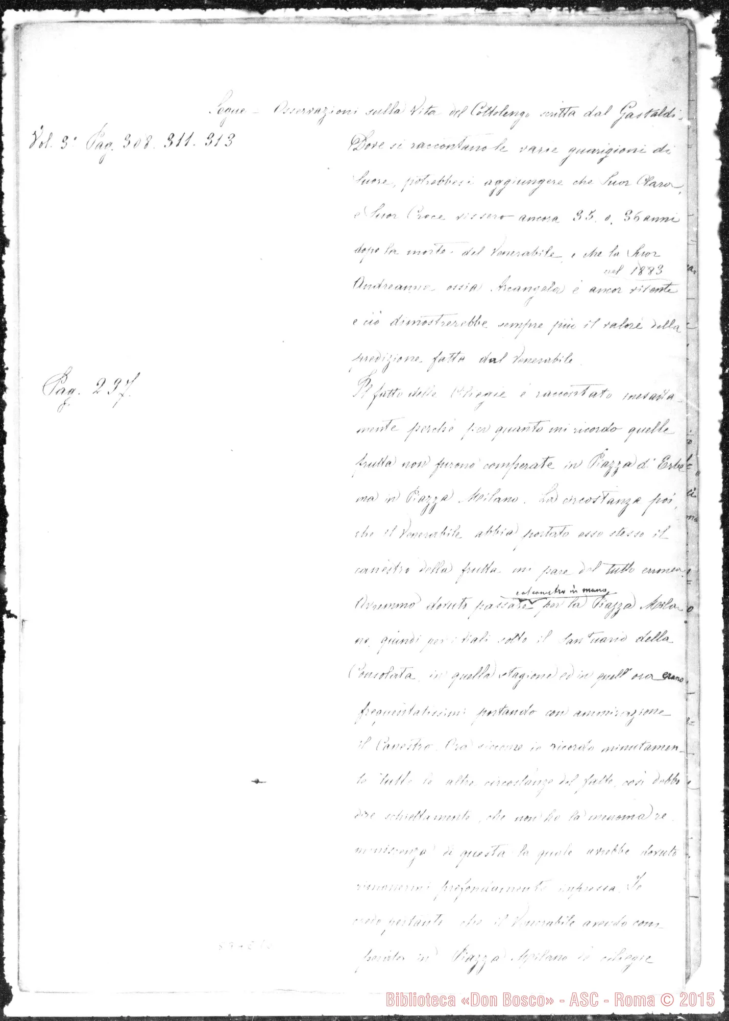 Fotogramma E 10 — Cottolengo. Osservazioni sopra la vita del V. Cottolengo scritta da L. Gastaldi