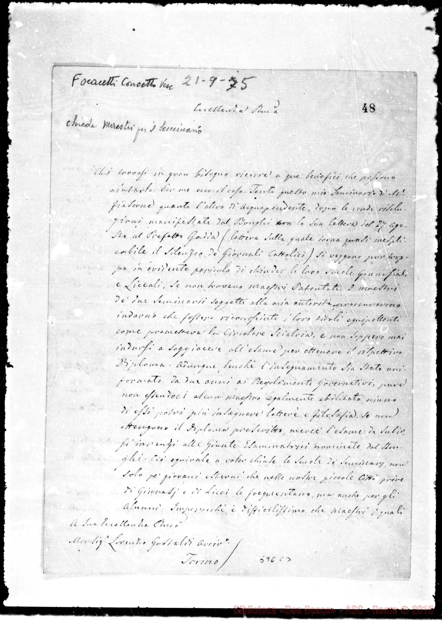 Fotogramma C 3 — Focacetti Concetto, vesc.-Gastaldi