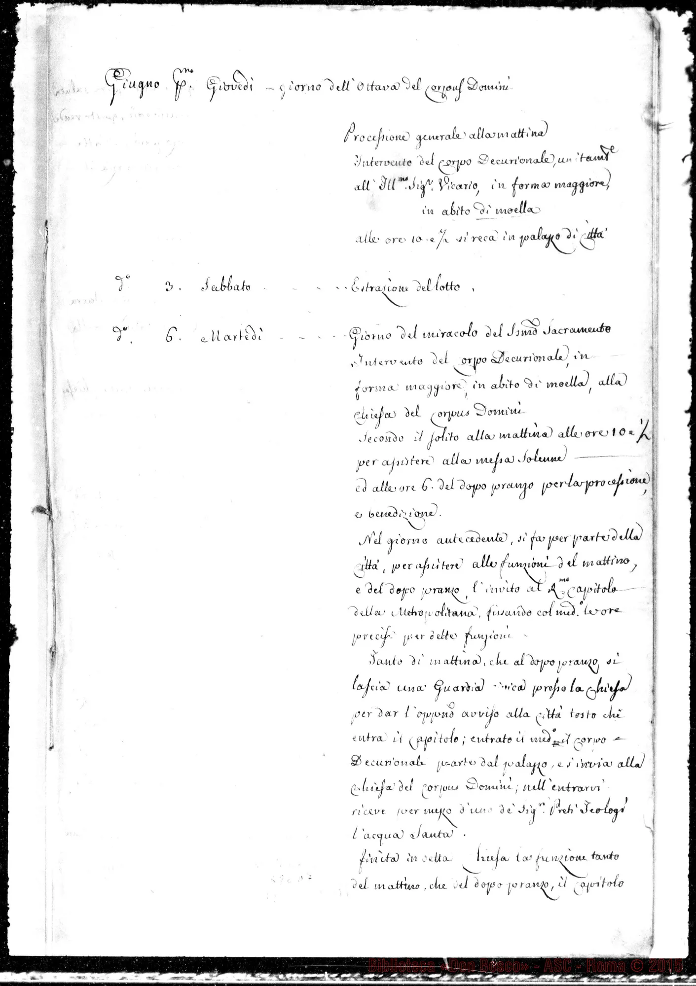Fotogramma D 7 — Funzioni E divozioni pubbliche ordinarie…
