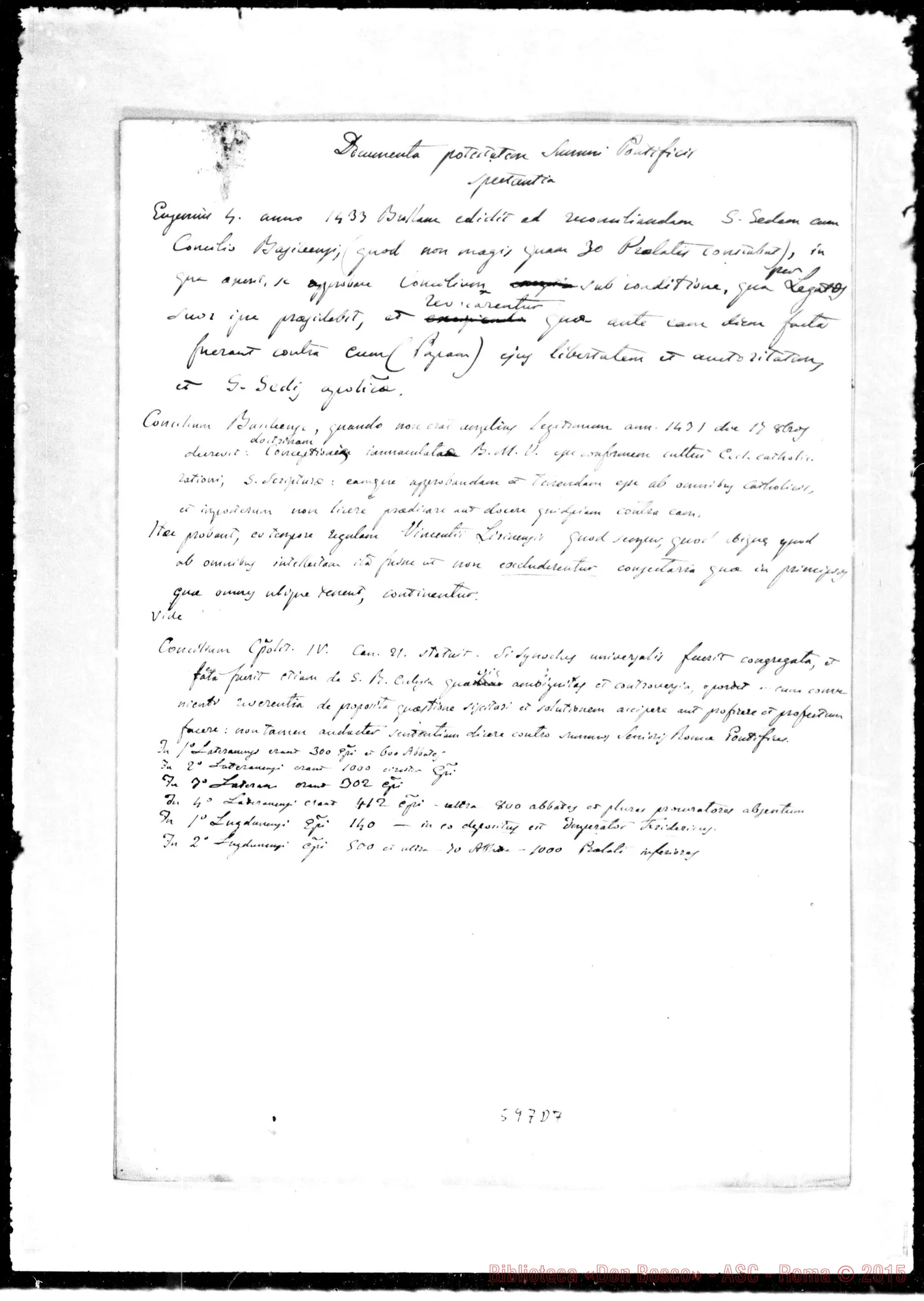 Fotogramma D 7 — » sulla Infallibilità Pontificia