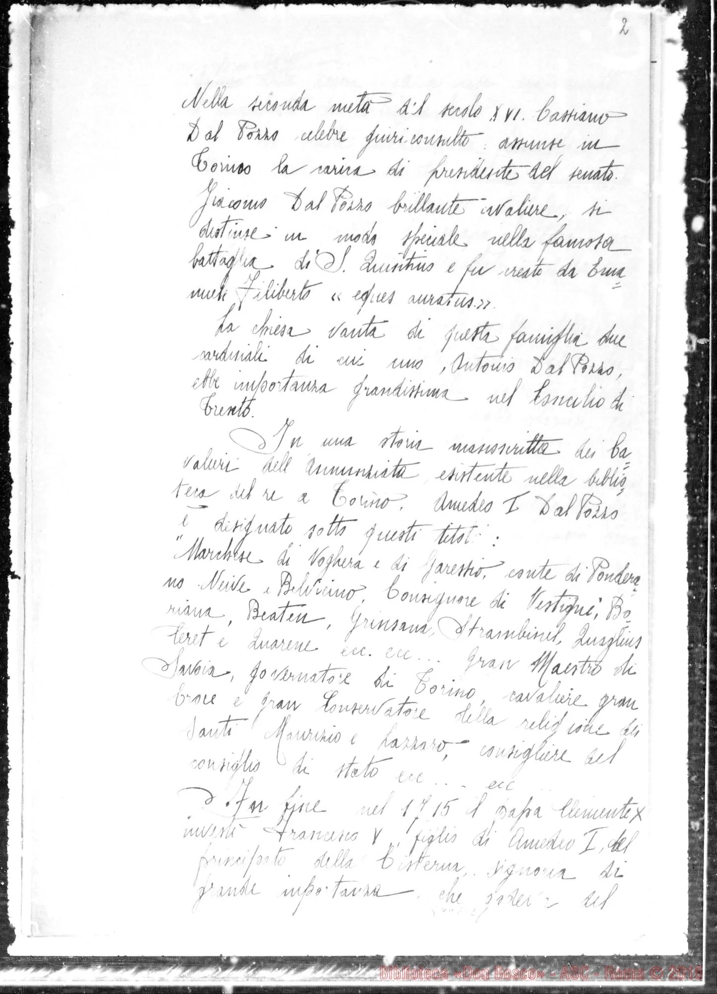 Fotogramma E 12 — Maria Vittoria, duchessa. Notizie biografiche. Ms.