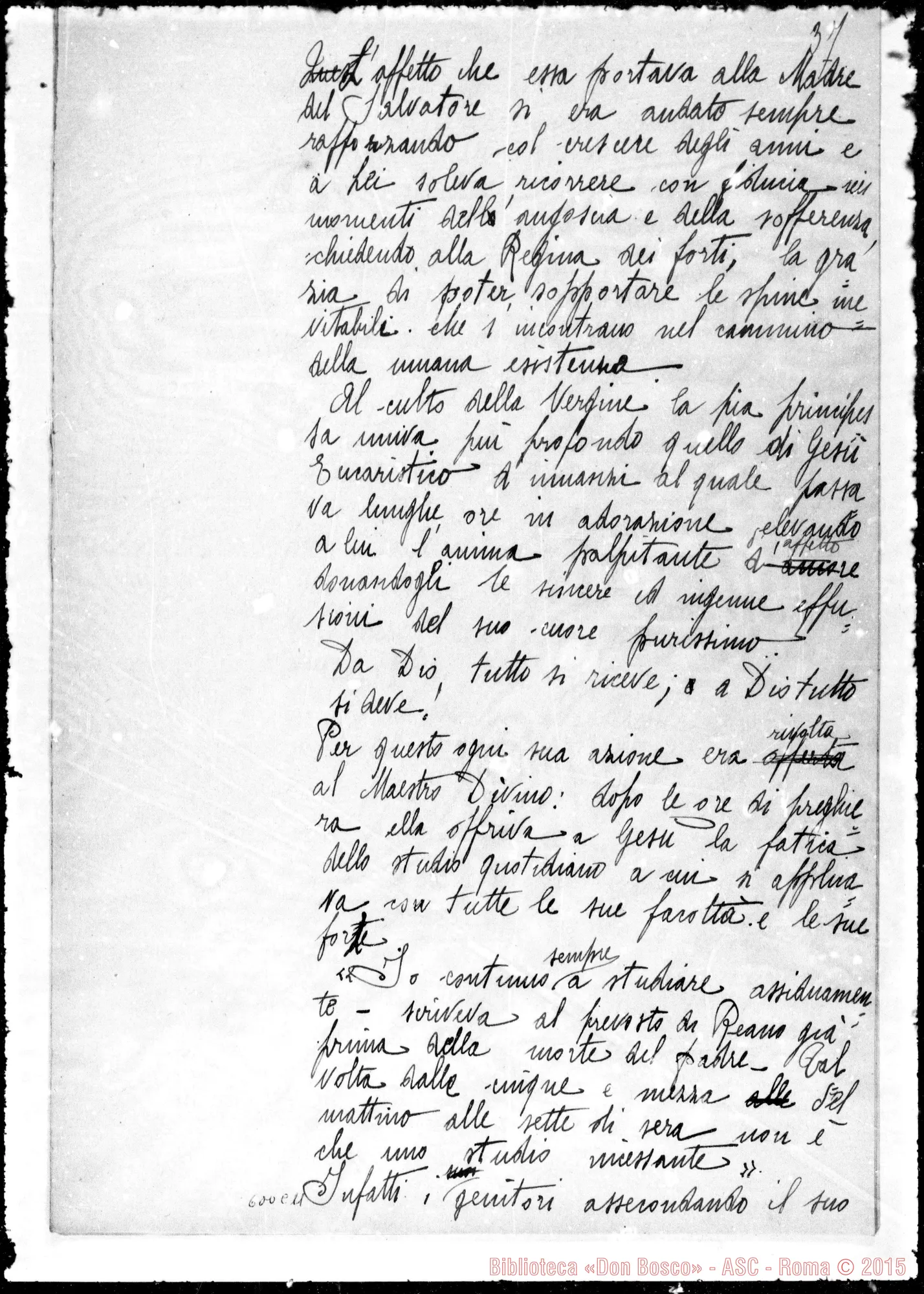 Fotogramma C 11 — Maria Vittoria, duchessa. Notizie biografiche. Ms.