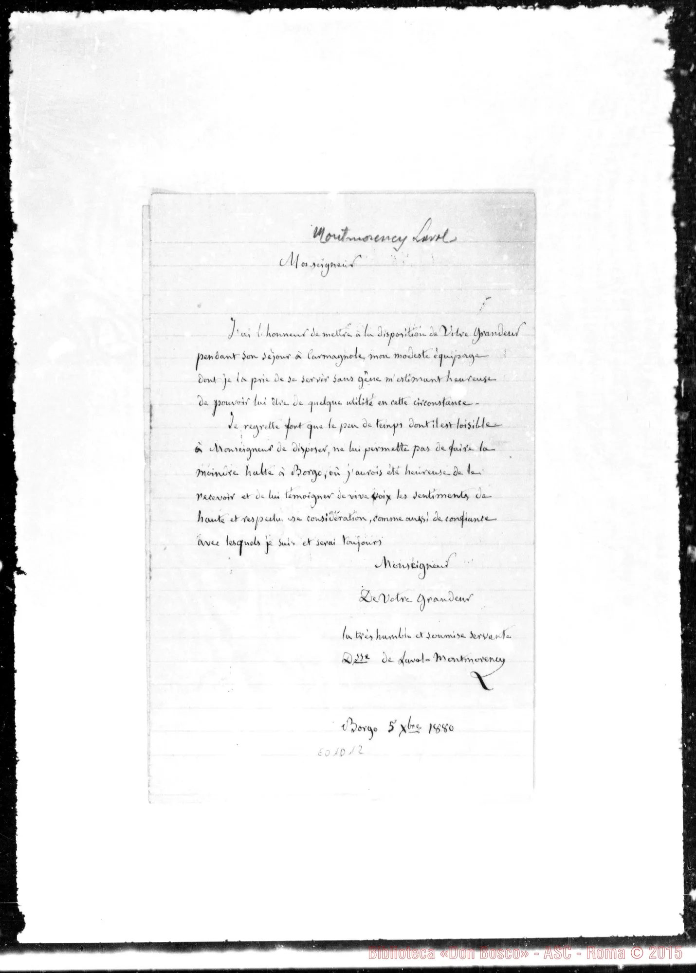 Fotogramma D 12 — Montmorency Lavai, duchessa-Monsignore