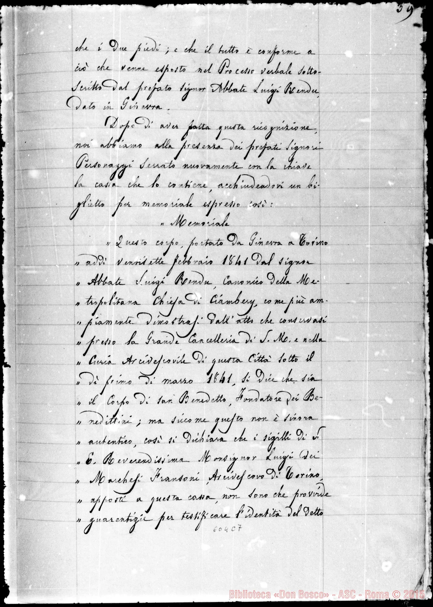 Fotogramma C 7 — S. Benedetto, reliquie di