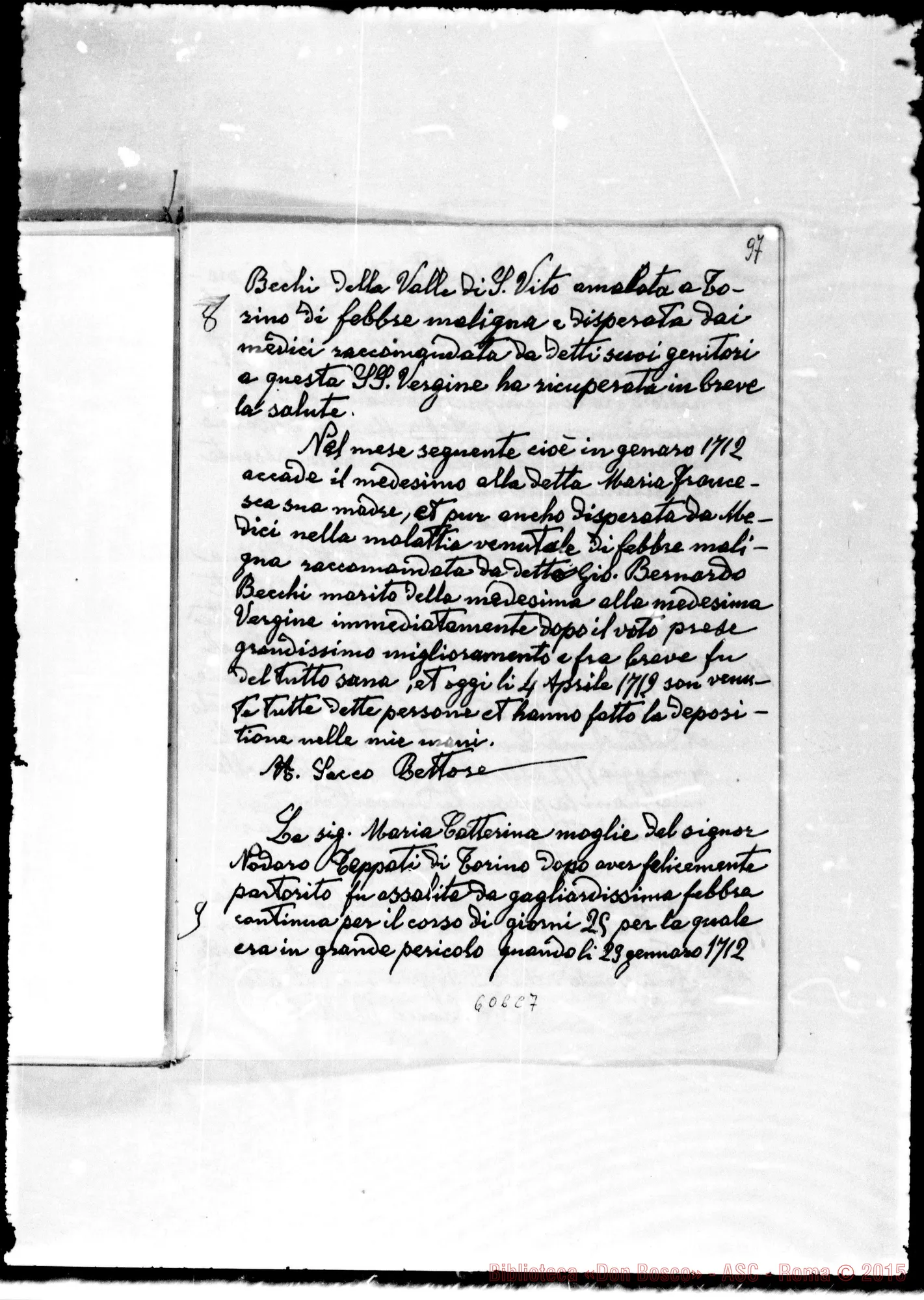 Fotogramma C 7 — Santuario dei Pilone. Grazie ricevute: Deposizione
