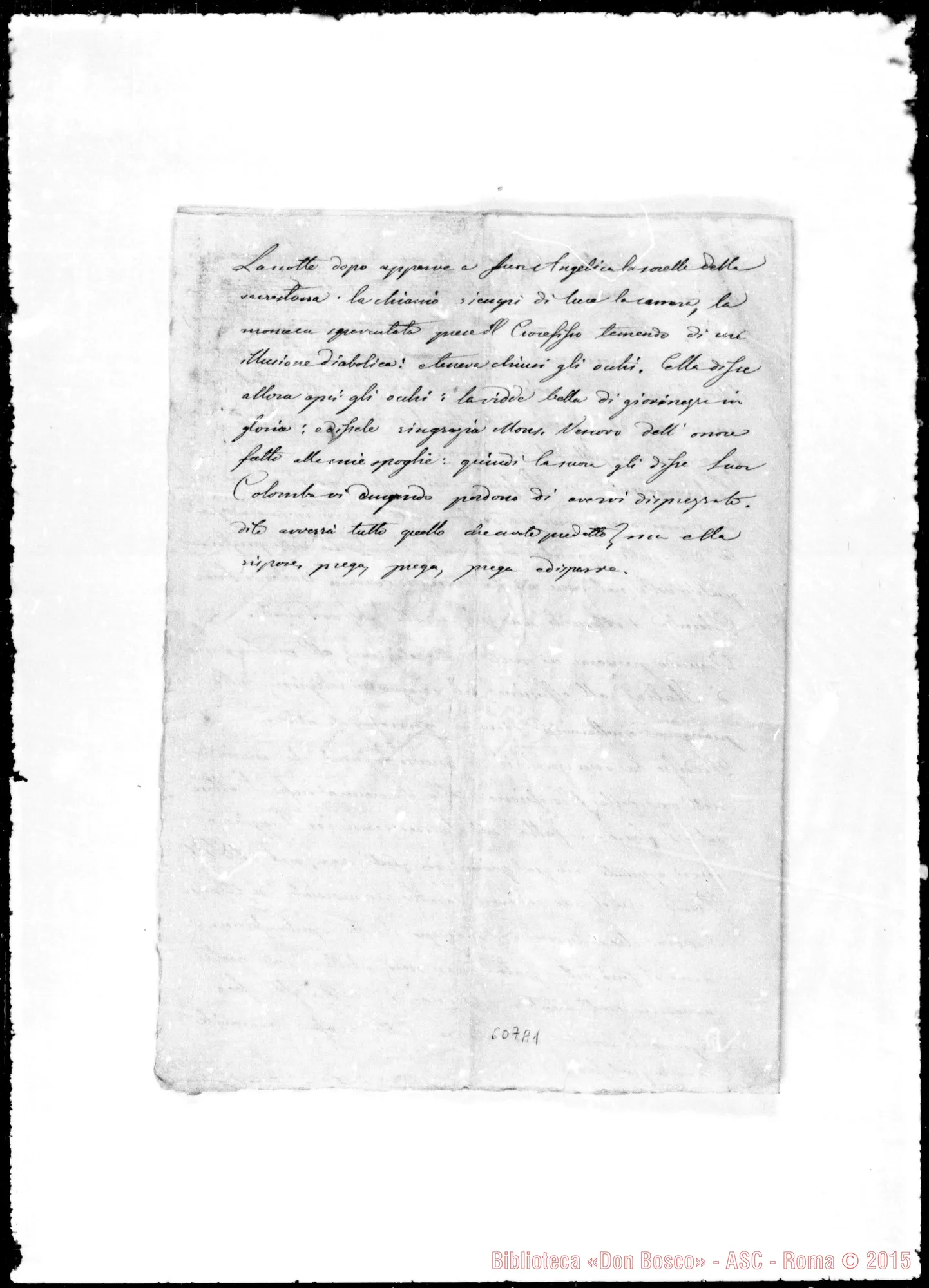 Fotogramma A 1 — Suore: Documenti relativi A monache: Memorie sulla monaca Taggia