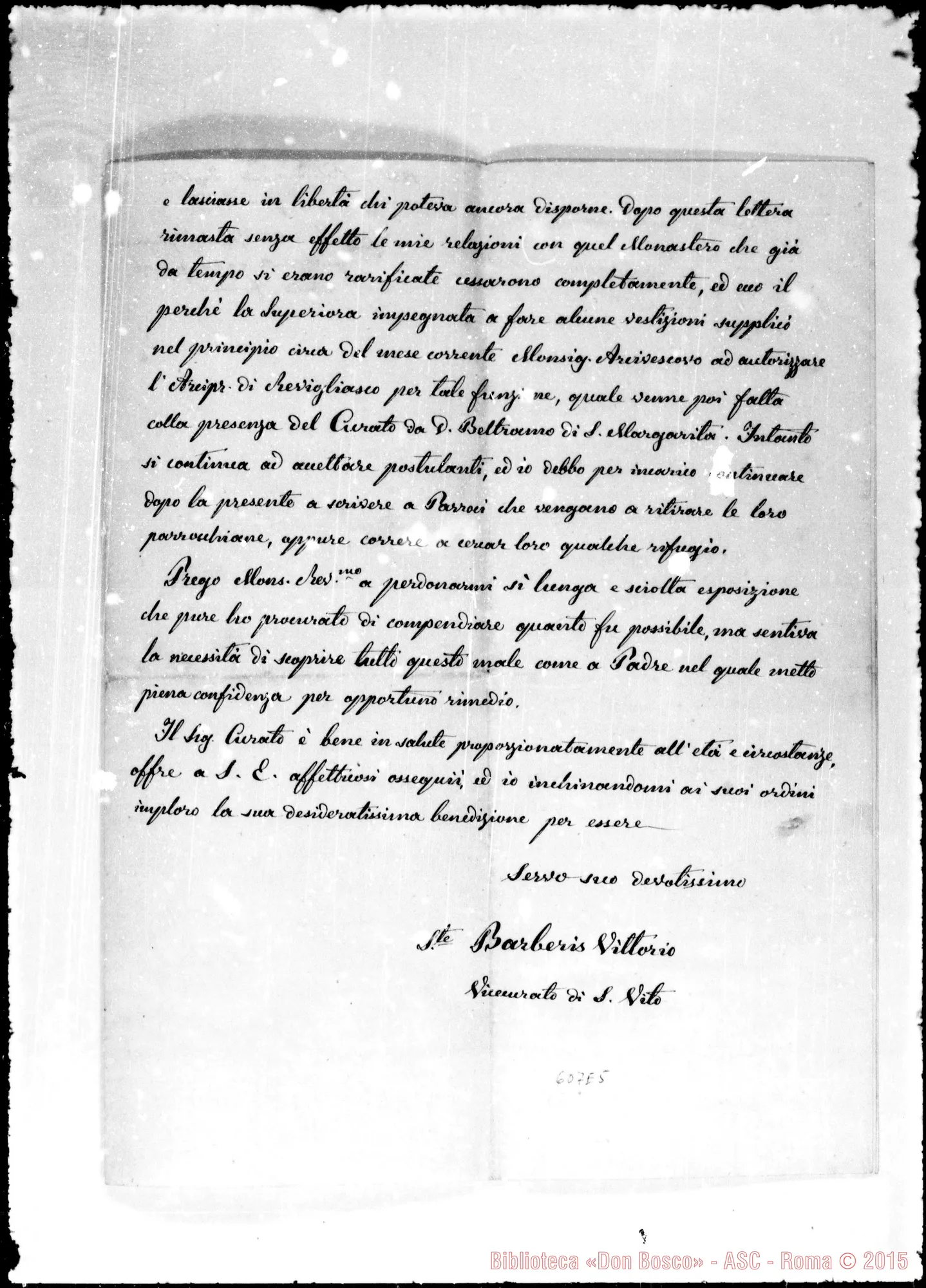 Fotogramma E 5 — Barberis Vittorio-Eccellenza Rev.ma