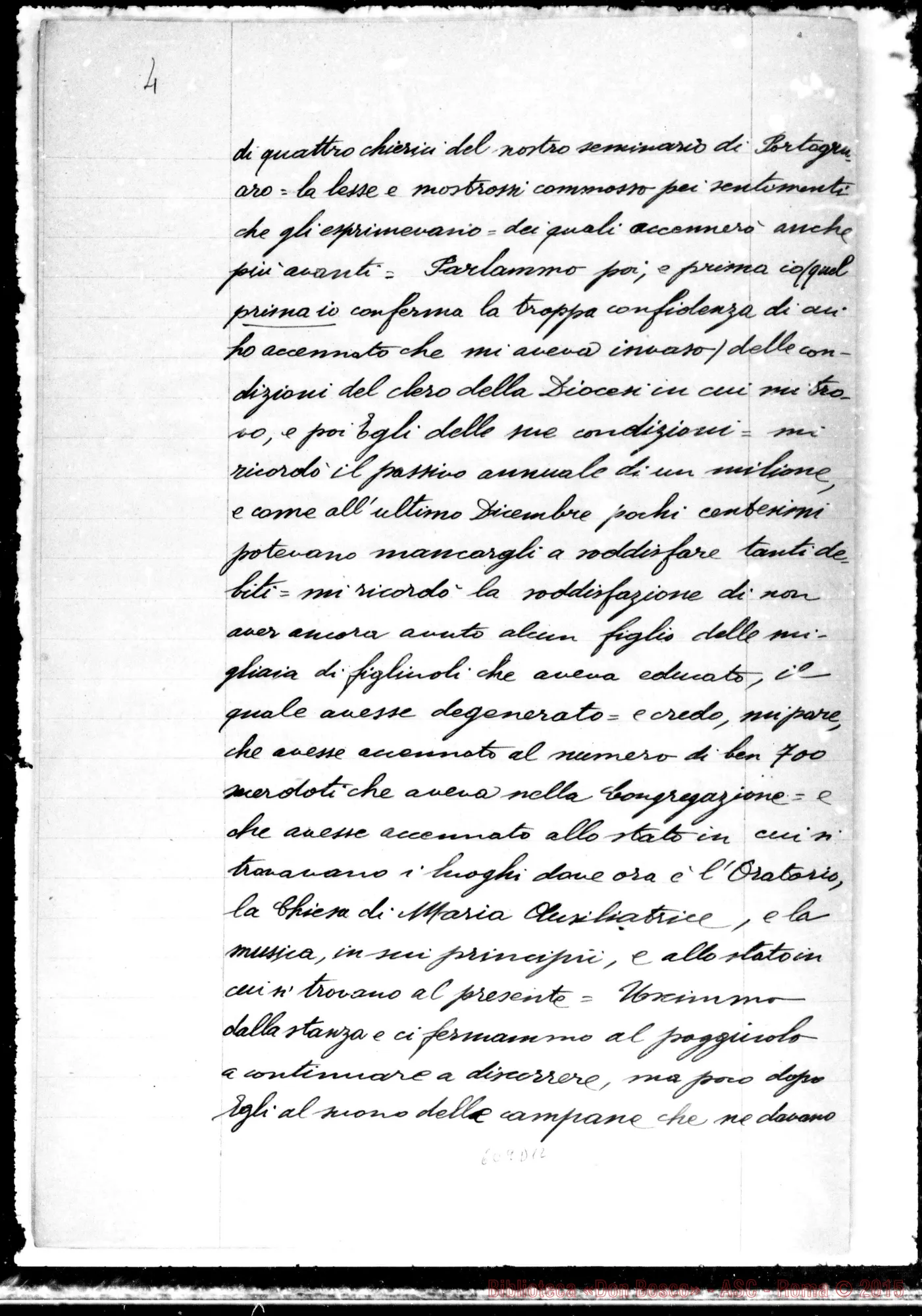 Fotogramma D 12 — Relazione inviata da D. Franco A Rev.do nel Sig. Copia