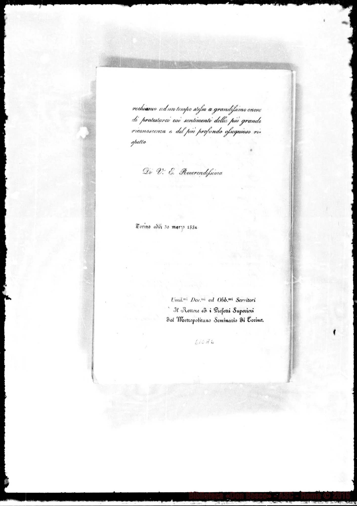 Fotogramma A 6 — Fransoni Luigi, Mons. Ingresso nella diocesi di Torino. «Applausi Poetici»