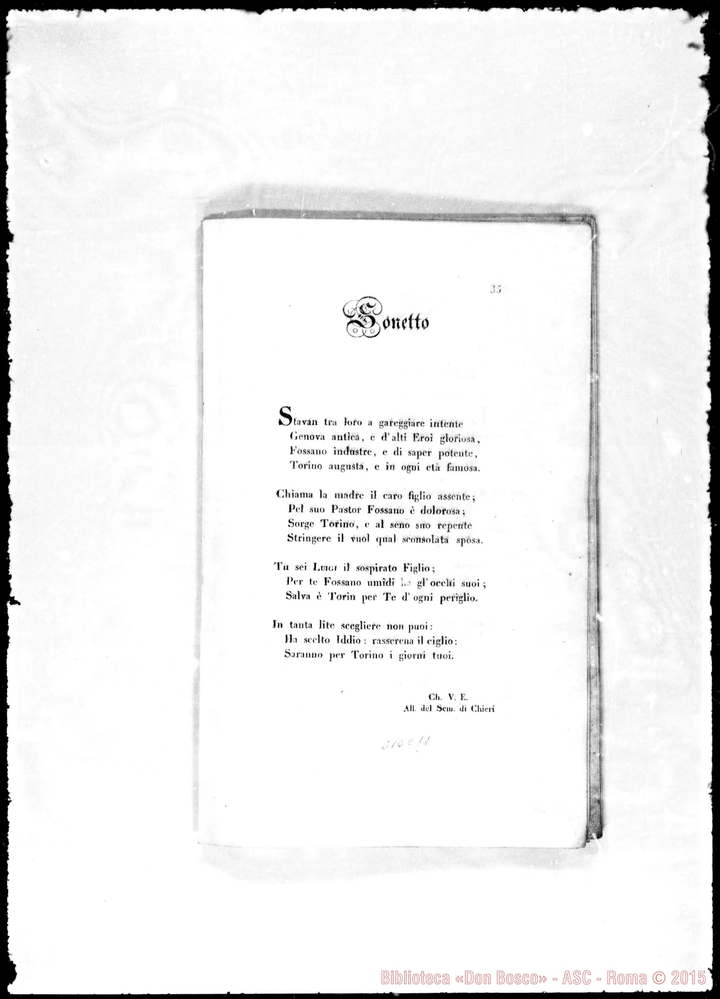 Fotogramma C 11 — Fransoni Luigi, Mons. Ingresso nella diocesi di Torino. «Applausi Poetici»