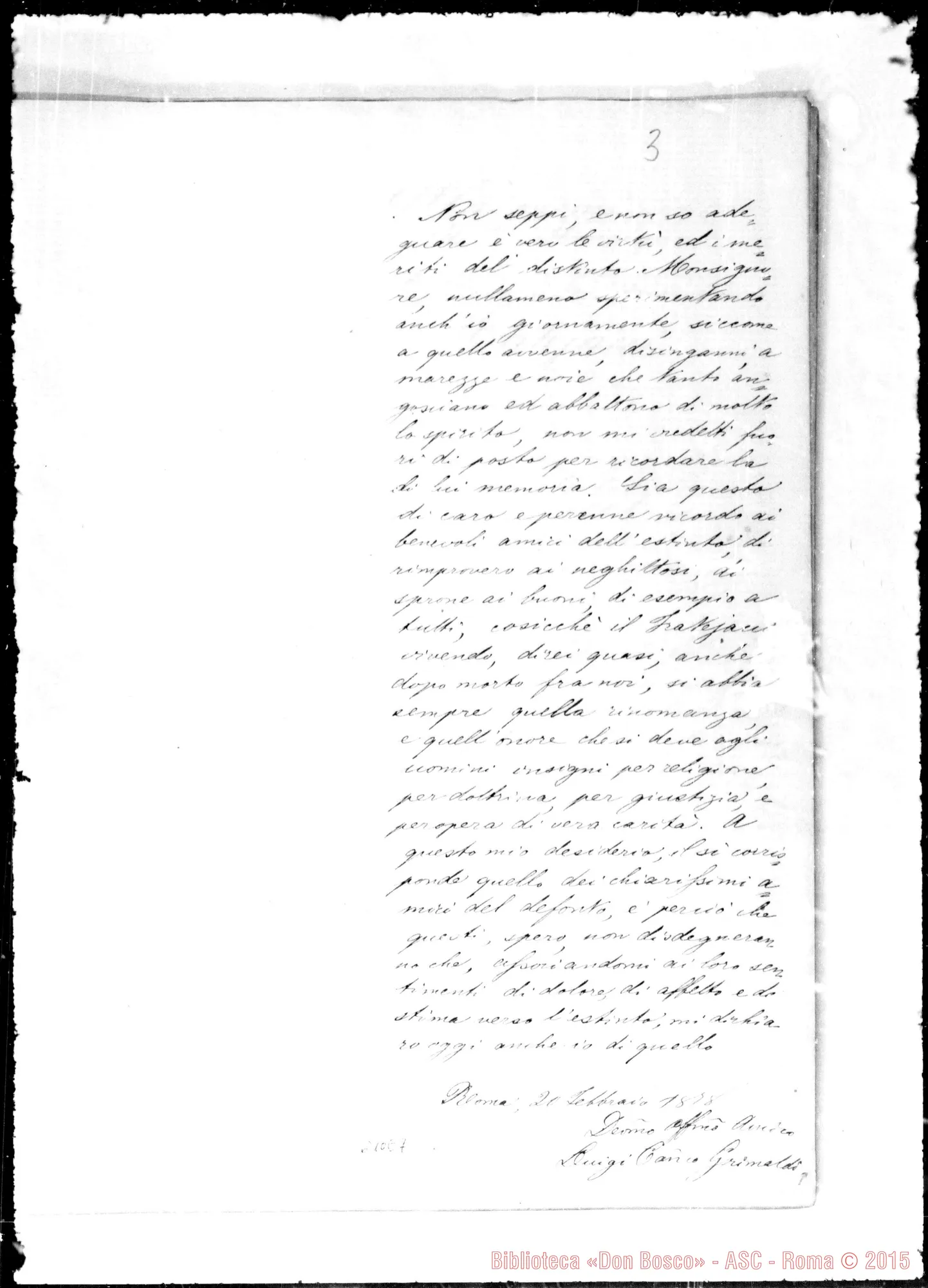 Fotogramma E 7 — Elogio funebre in onore di Mons. Fratejacci