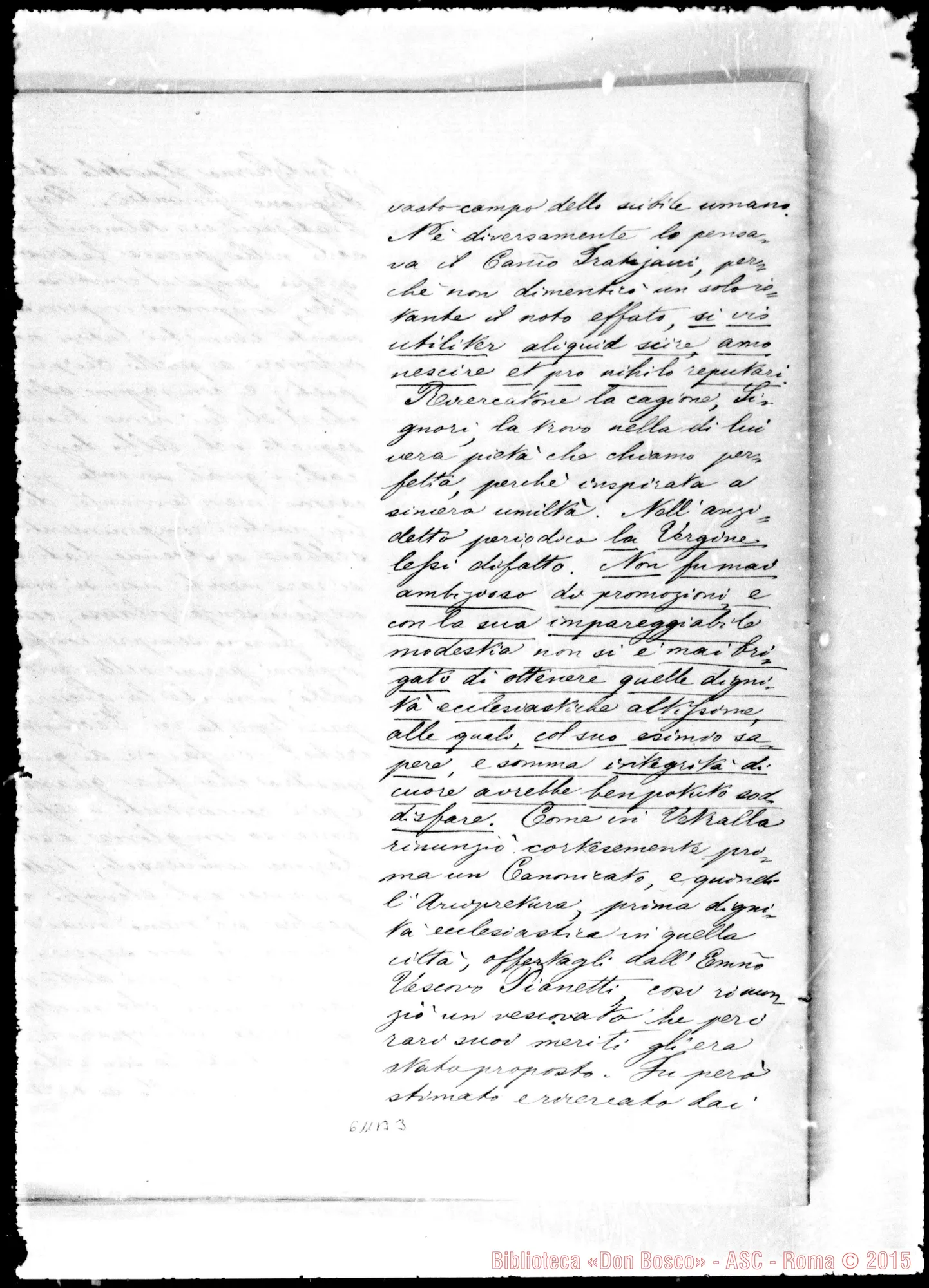 Fotogramma B 3 — Elogio funebre in onore di Mons. Fratejacci