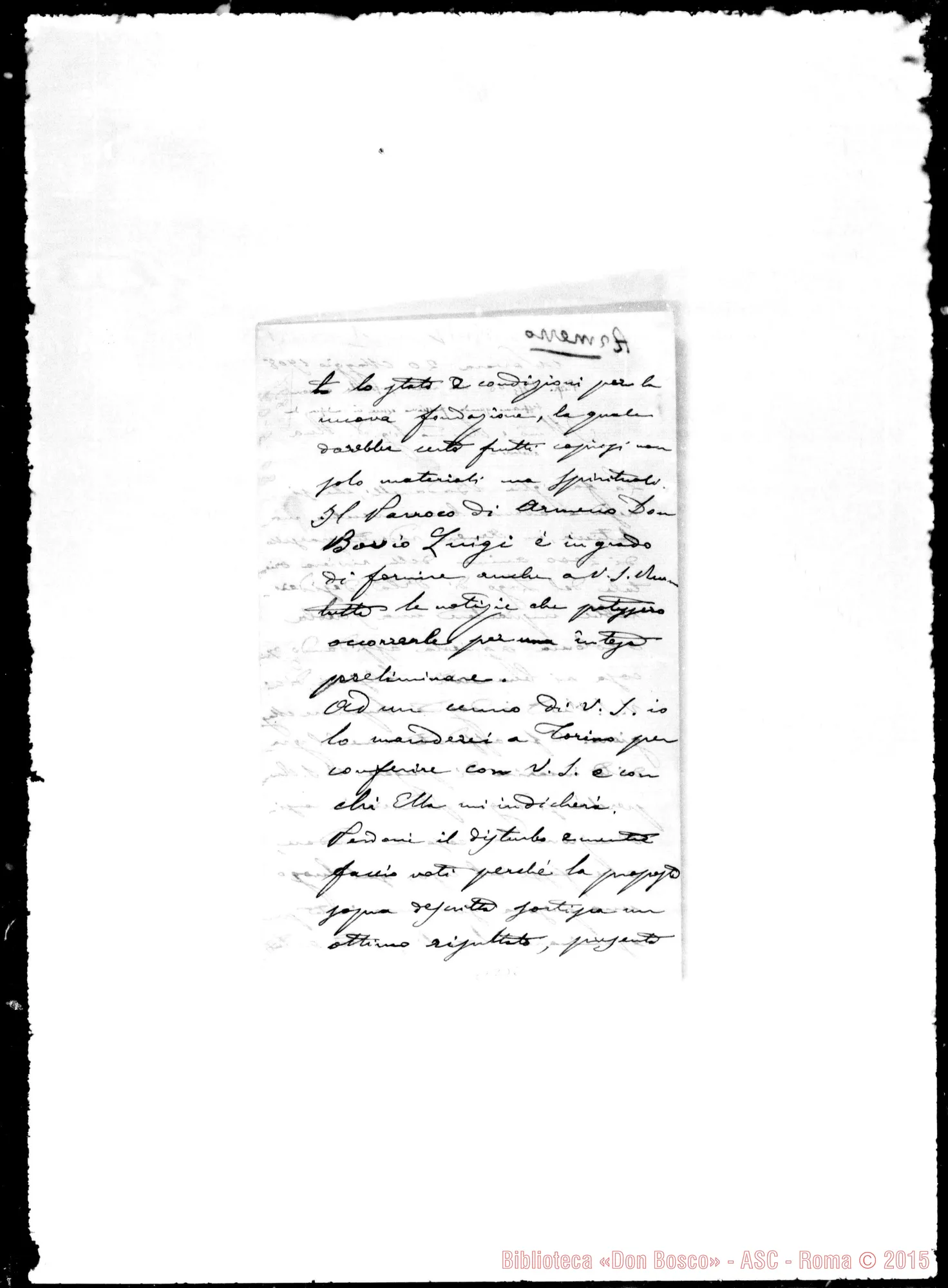 Fotogramma D 6 — Gamba Giuseppe, card. Lettere: Giuseppe Gamba-Rua