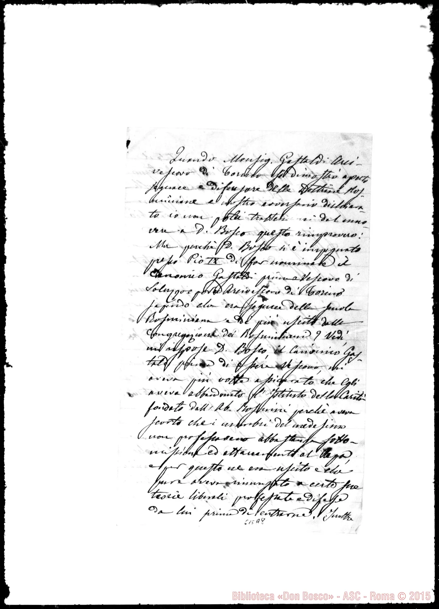 Fotogramma A 8 — Gastaldi difensore della dottrina rosminiana