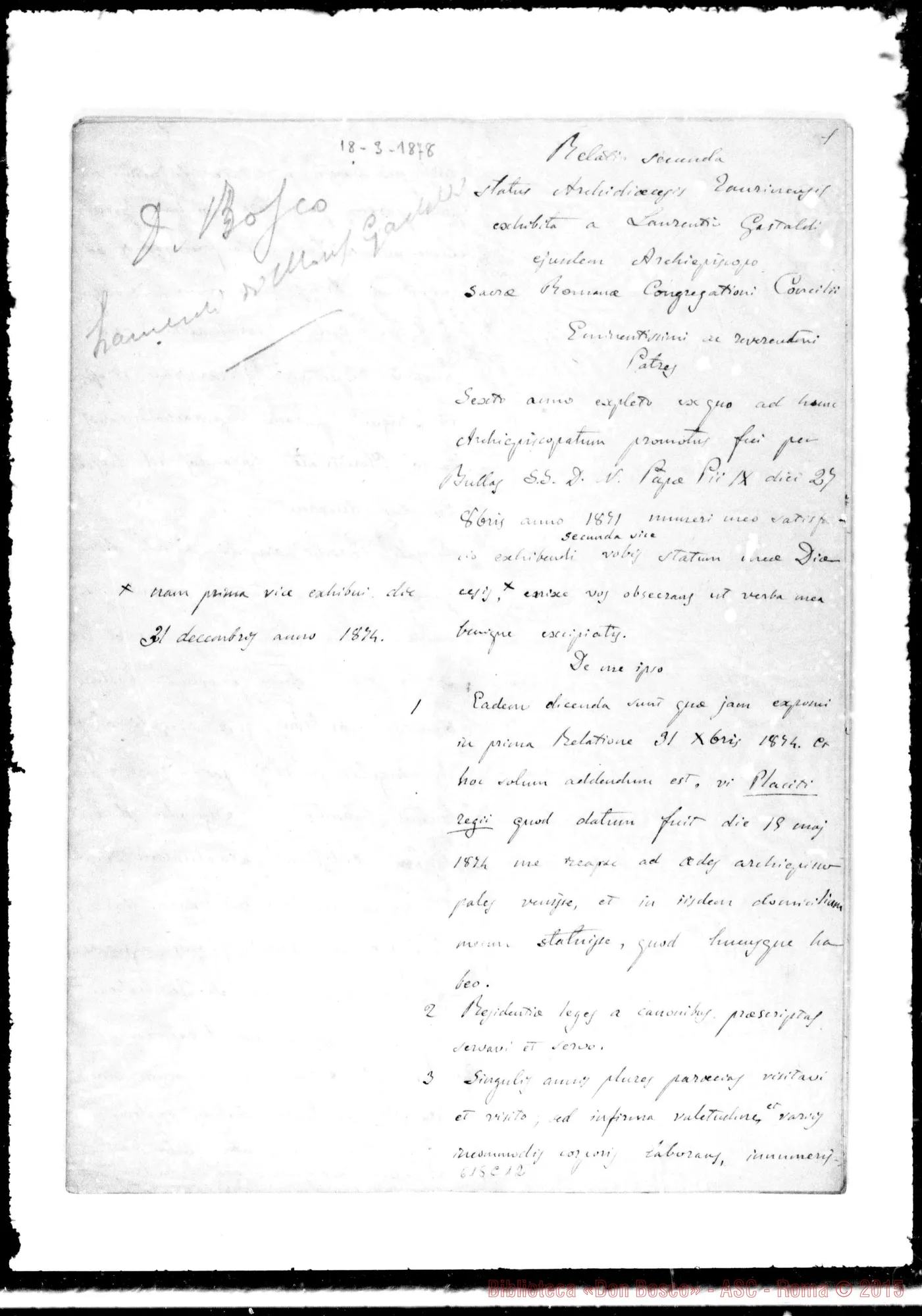 Fotogramma C 12 — Relatio secunda Status Archidioecesis…