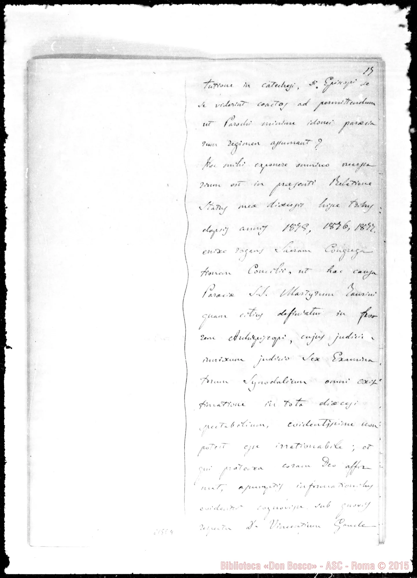 Fotogramma E 4 — Relatio secunda Status Archidioecesis…