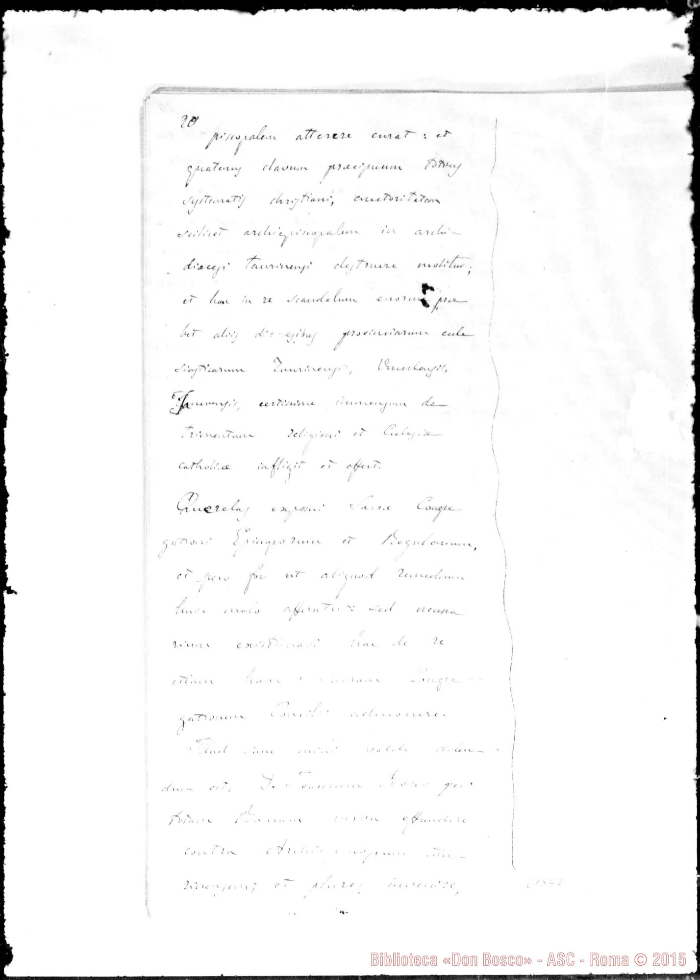 Fotogramma E 7 — Relatio secunda Status Archidioecesis…