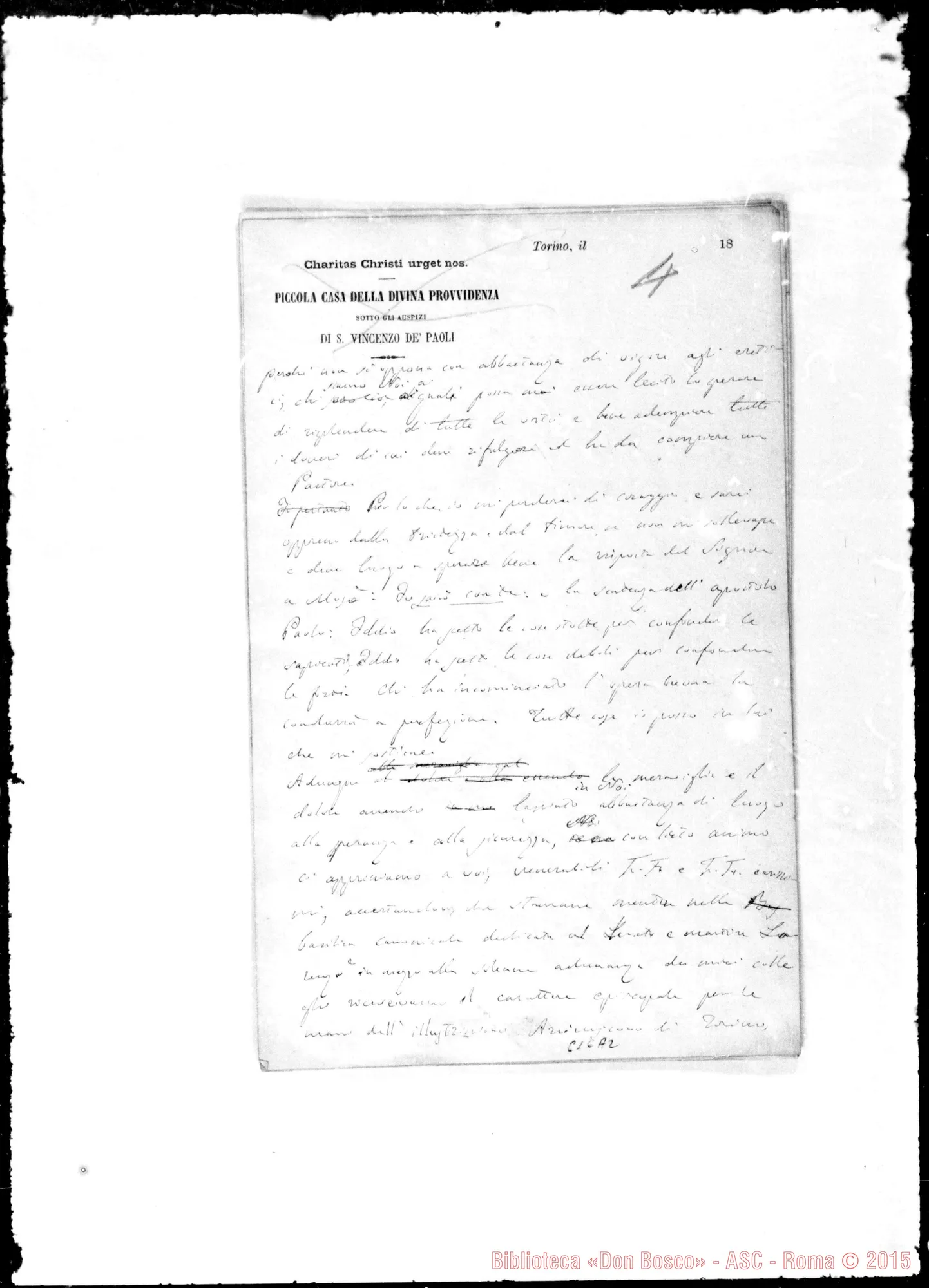 Fotogramma A 2 — Prima lettera pastorale ai Saluzzesi. 1867