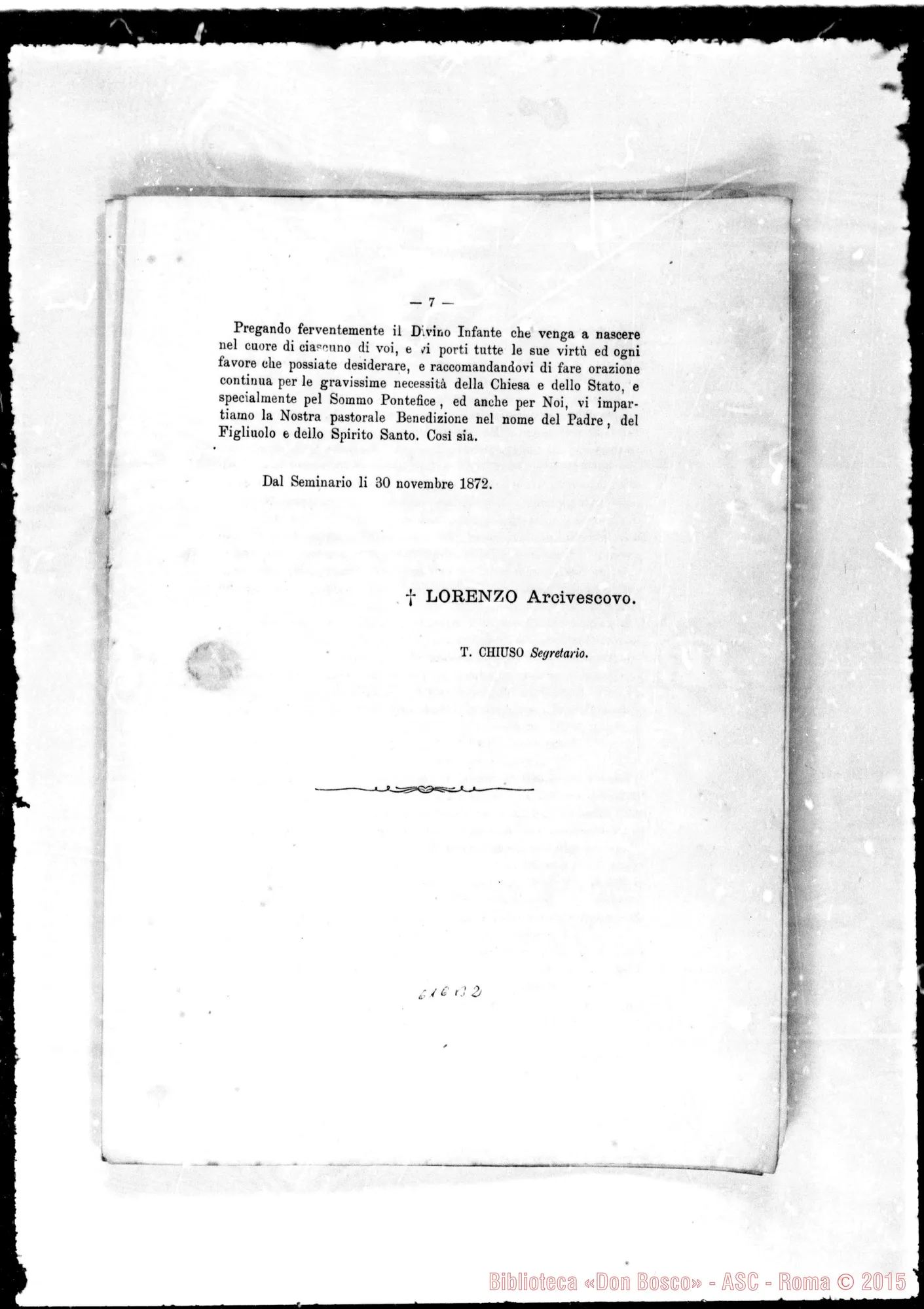 Fotogramma B 2 — Lettere Pastorali: 30-11-1872