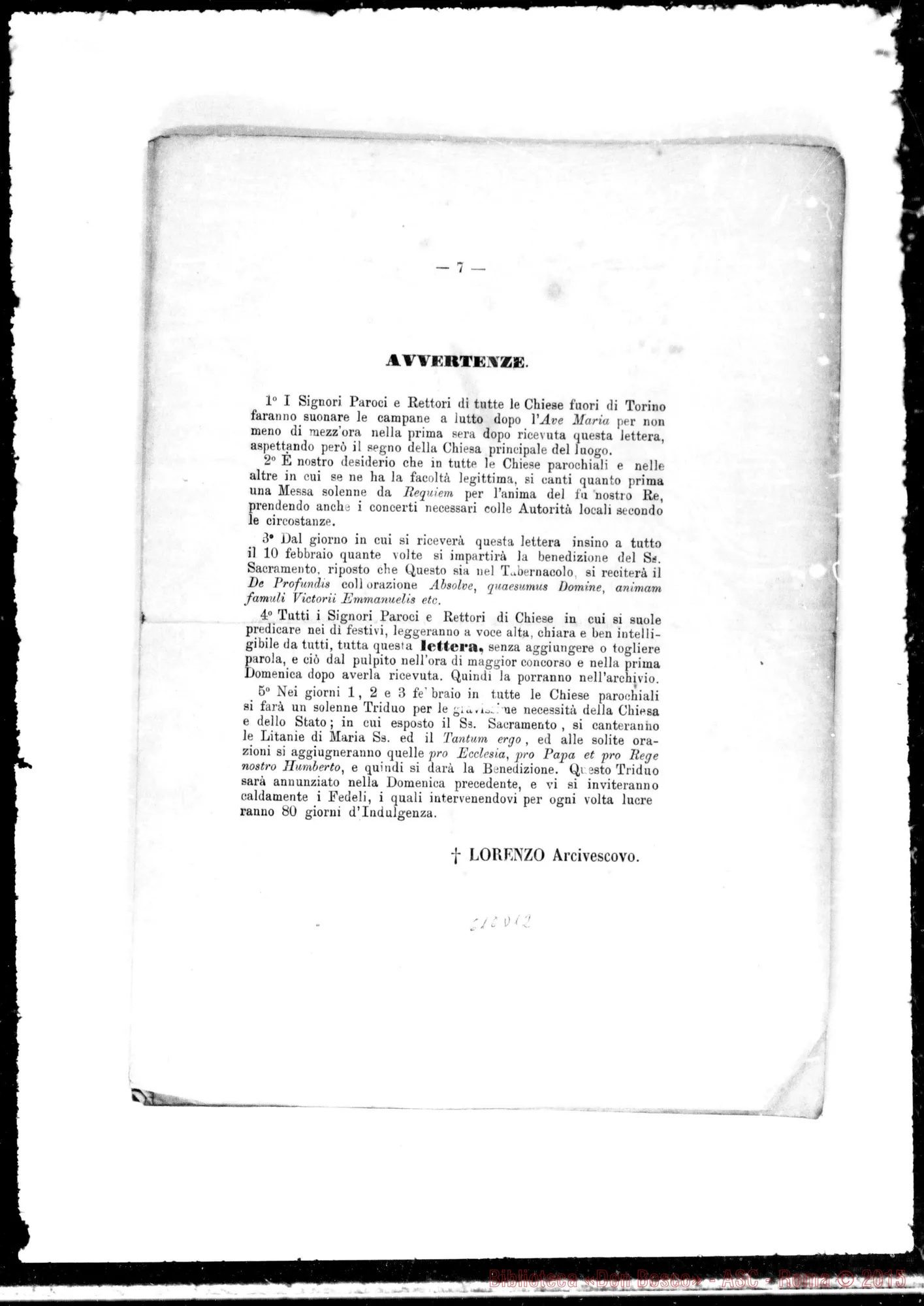 Fotogramma D 12 — 10- 1-1878. Con note ms.