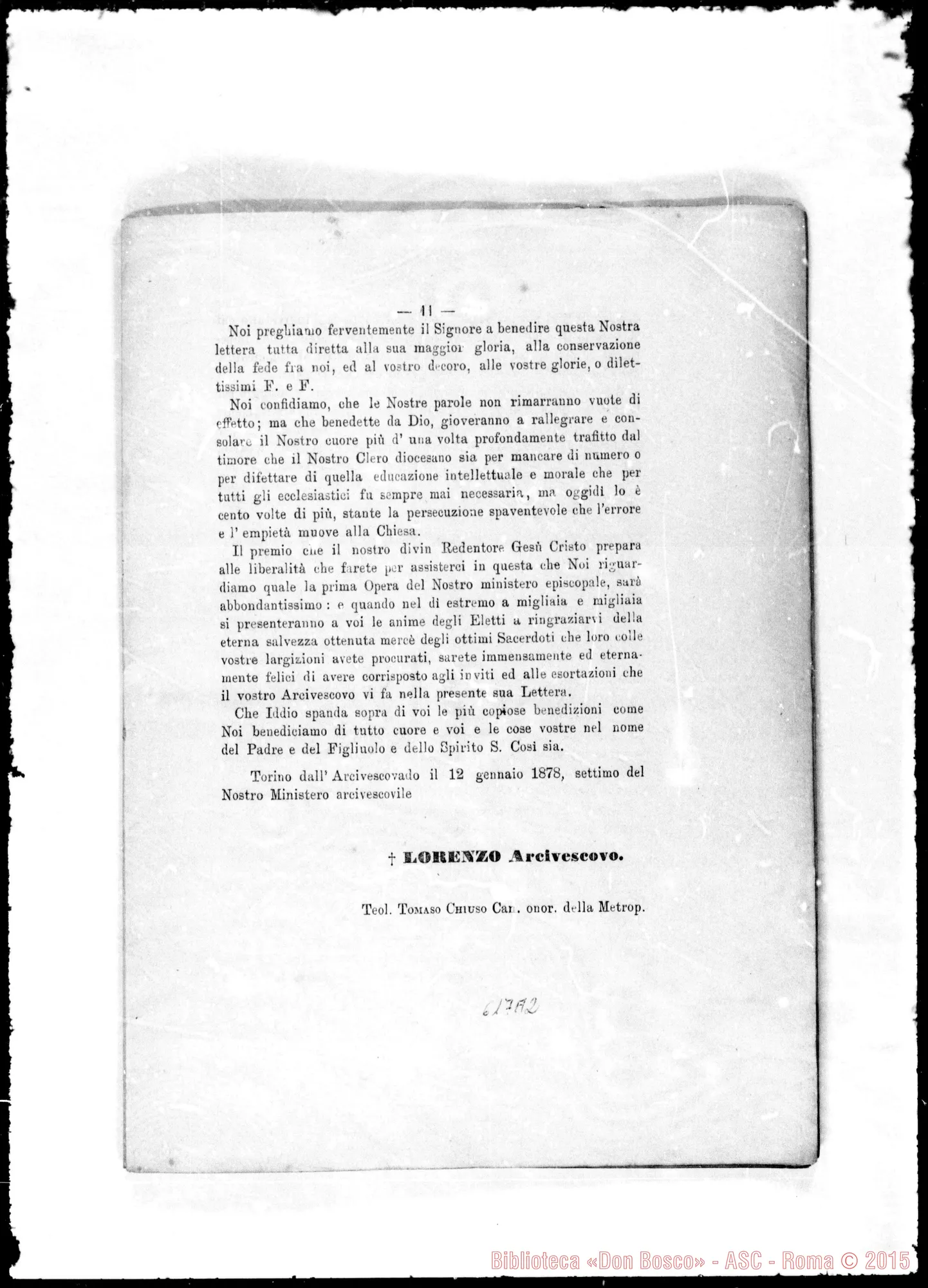 Fotogramma A 2 — 12- 1-1878. Con note ms.