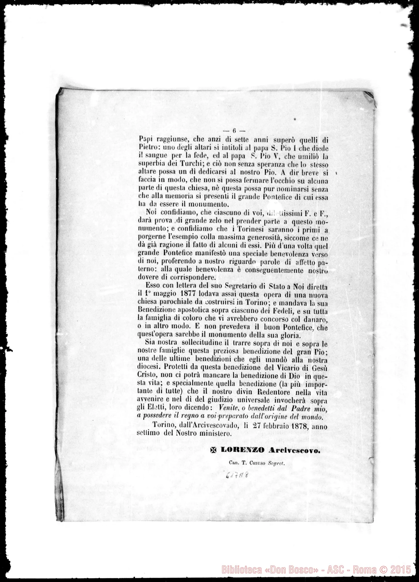 Fotogramma A 8 — 27- 2-1878. Con note ms.