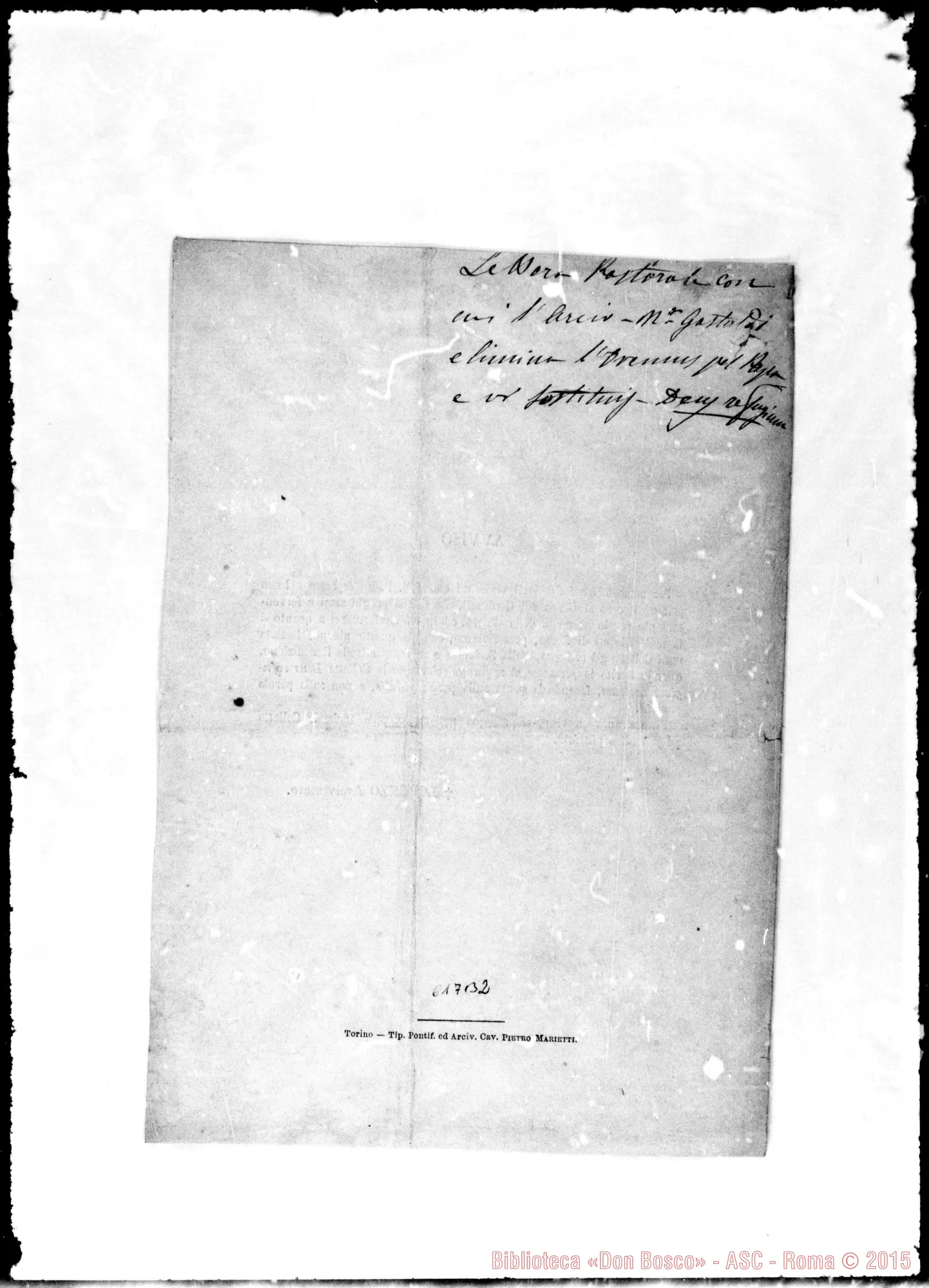 Fotogramma B 2 — 16- 3-1878. Con note ms.
