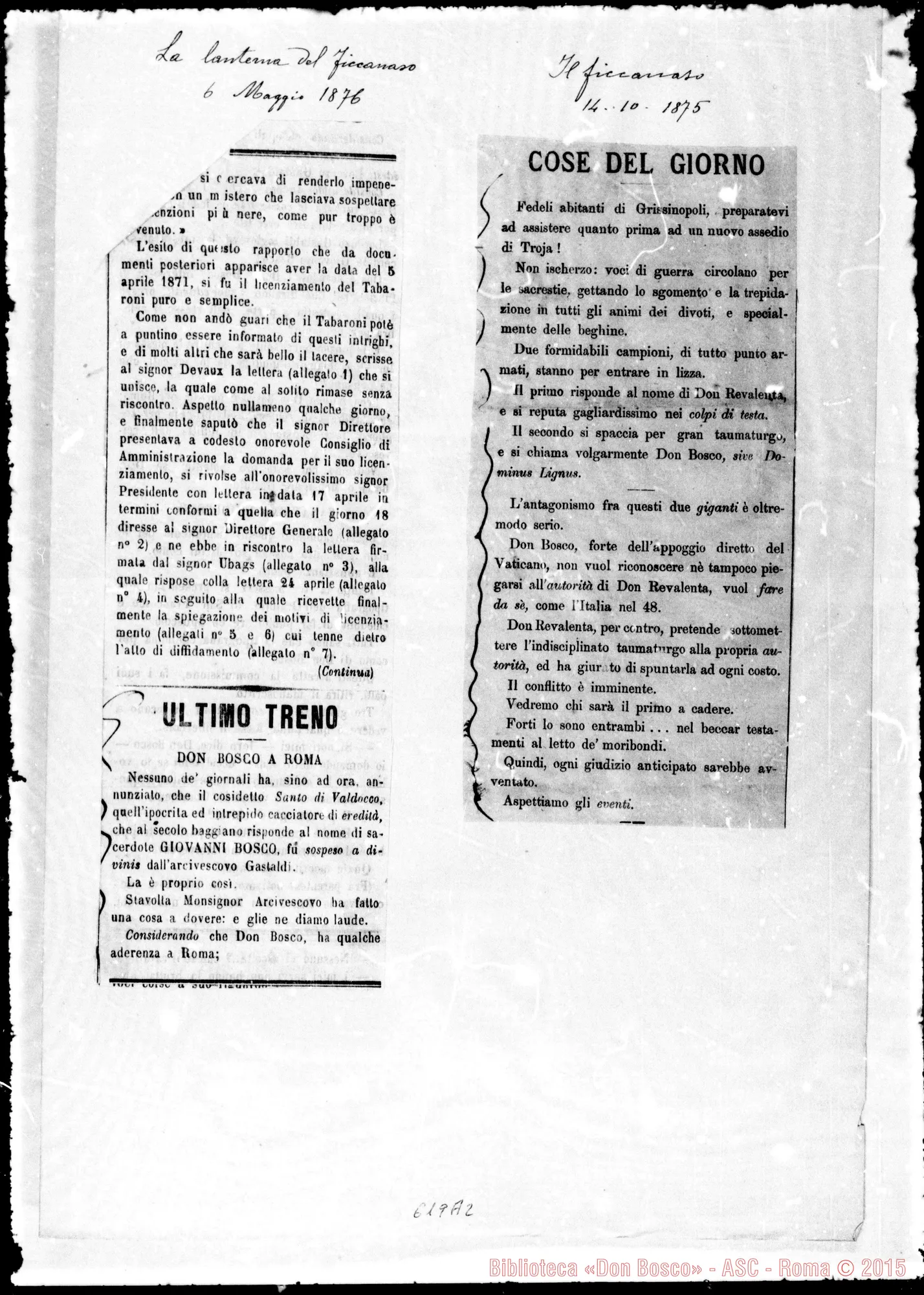 Fotogramma A 2 — La lanterna del «Ficcanaso» E D. Bosco