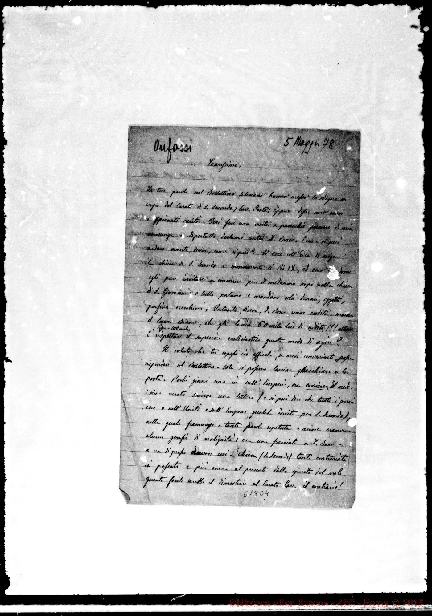 Fotogramma D 4 — » »-Carissimo. 5- 5-1878