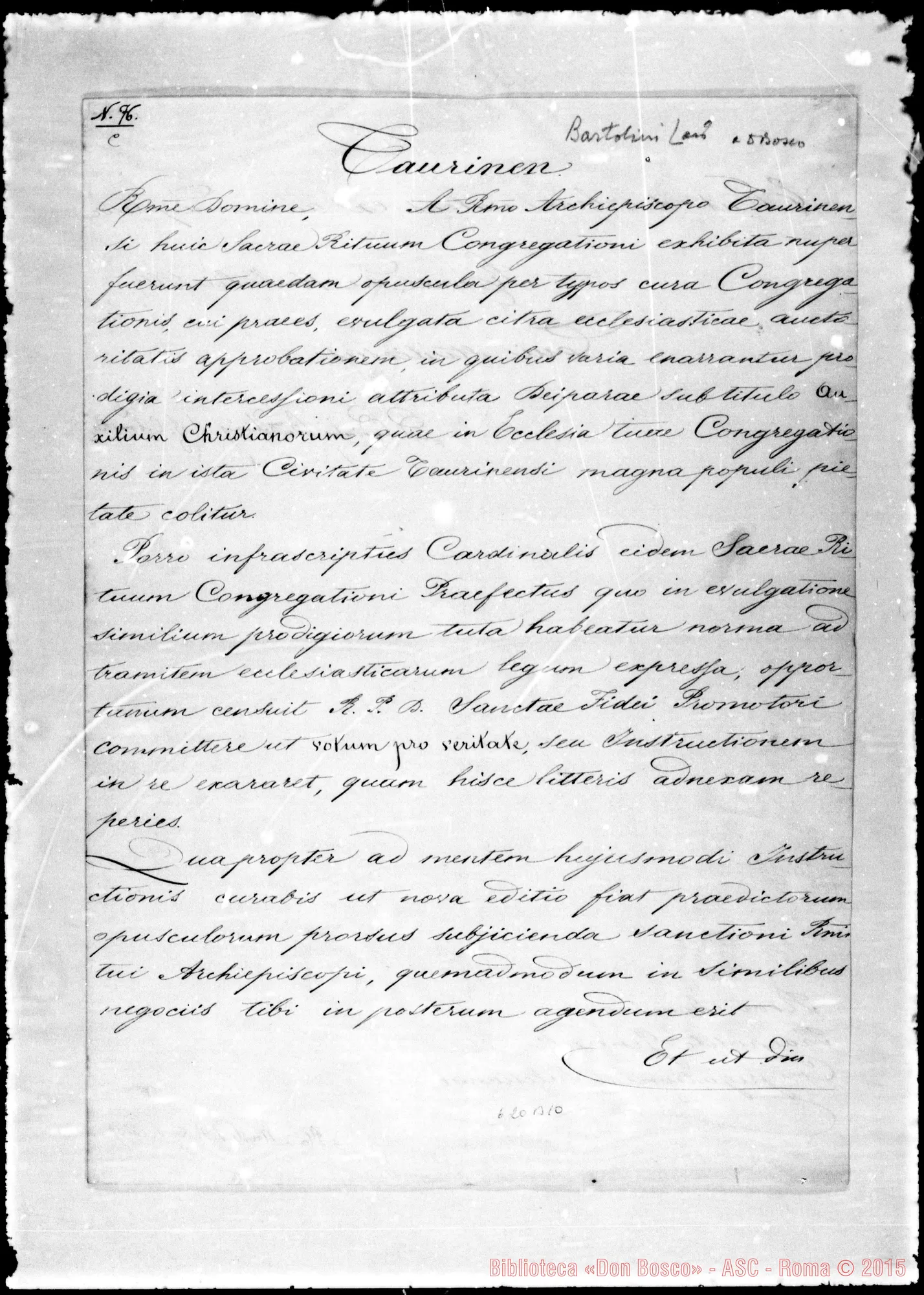 Fotogramma B 10 — Bartolini, card.-Bosco. 16-7-1880