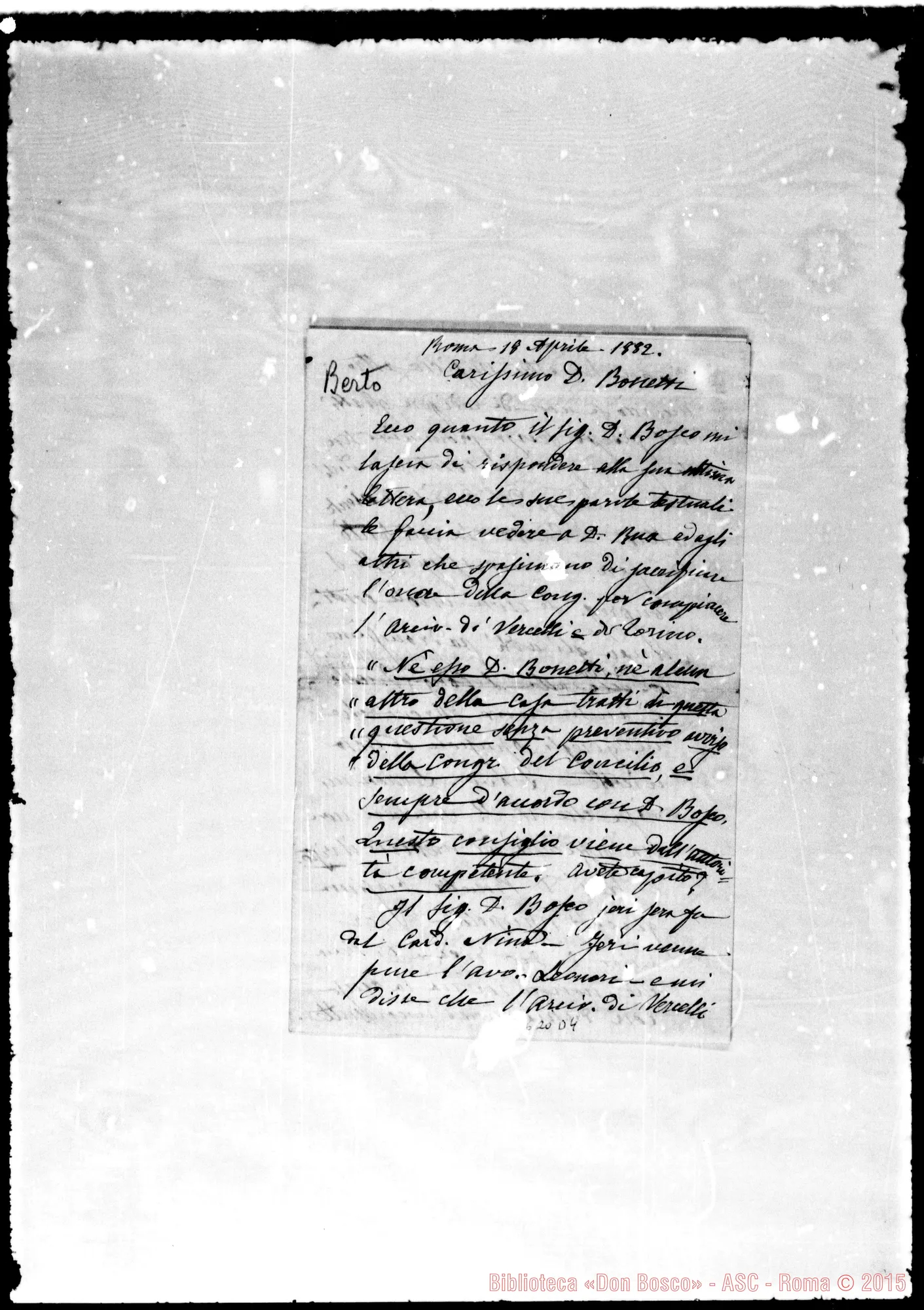 Fotogramma D 4 — »-Bonetti. 18-4-1882