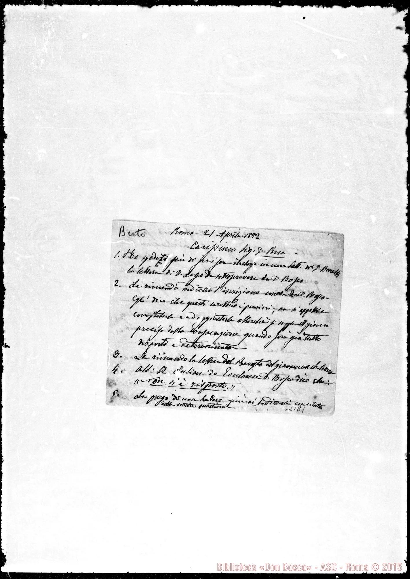 Fotogramma B 1 — »-Rua. 21-4-1882
