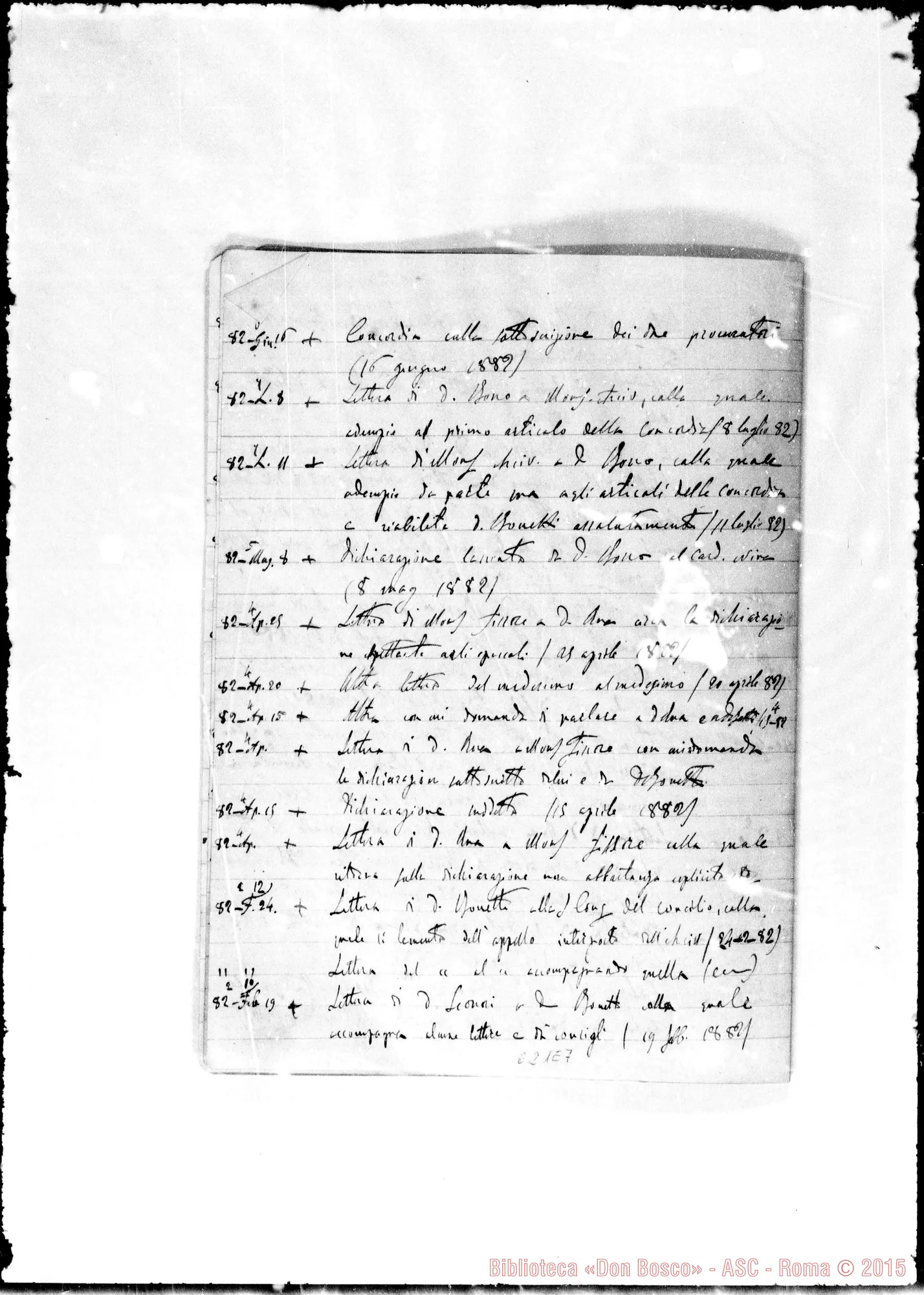 Fotogramma E 7 — Bonetti Giovanni, sac. SDB.: Documenti riguardanti la causa tra Mons. Gastaldi E D. Bonetti. Tre quaderni