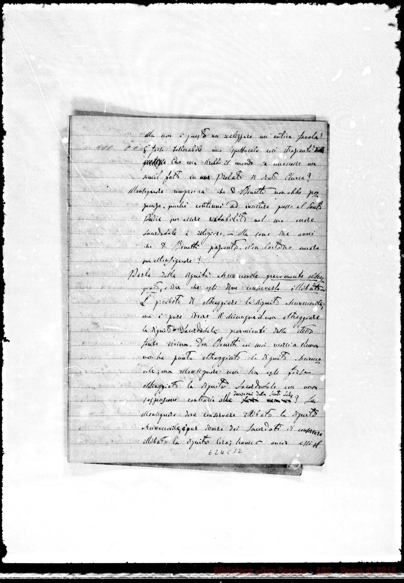 Fotogramma C 12 — Lettera: 29-12-80 Gastaldi-Card. Prefetto. Appunti sopra lettera