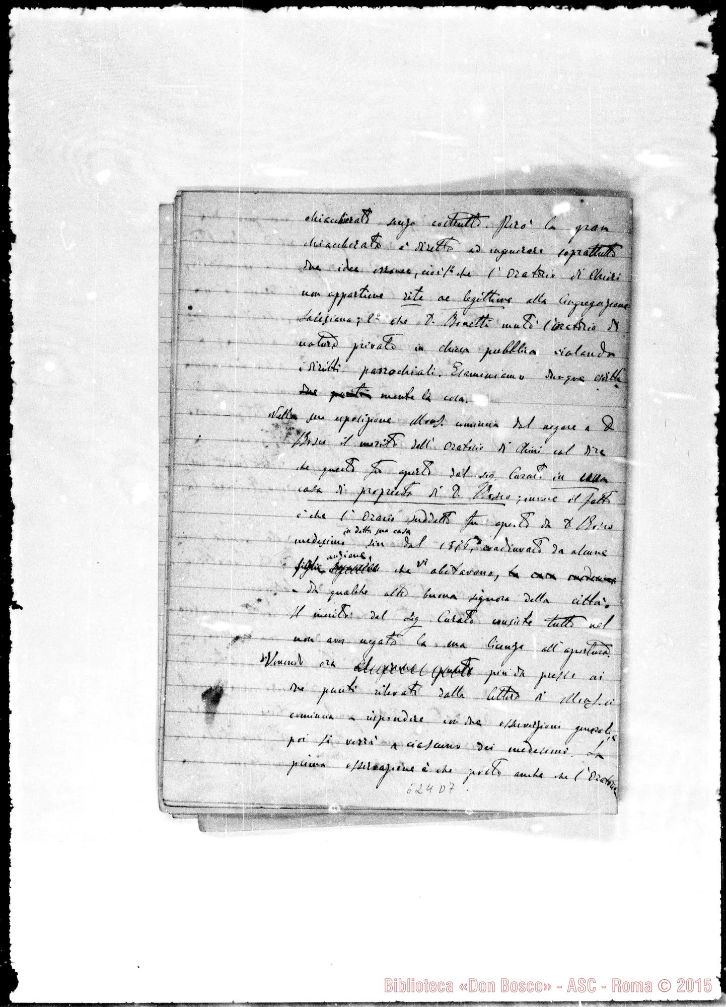 Fotogramma D 7 — Lettera: 29-12-80 Gastaldi-Card. Prefetto. Appunti sopra lettera