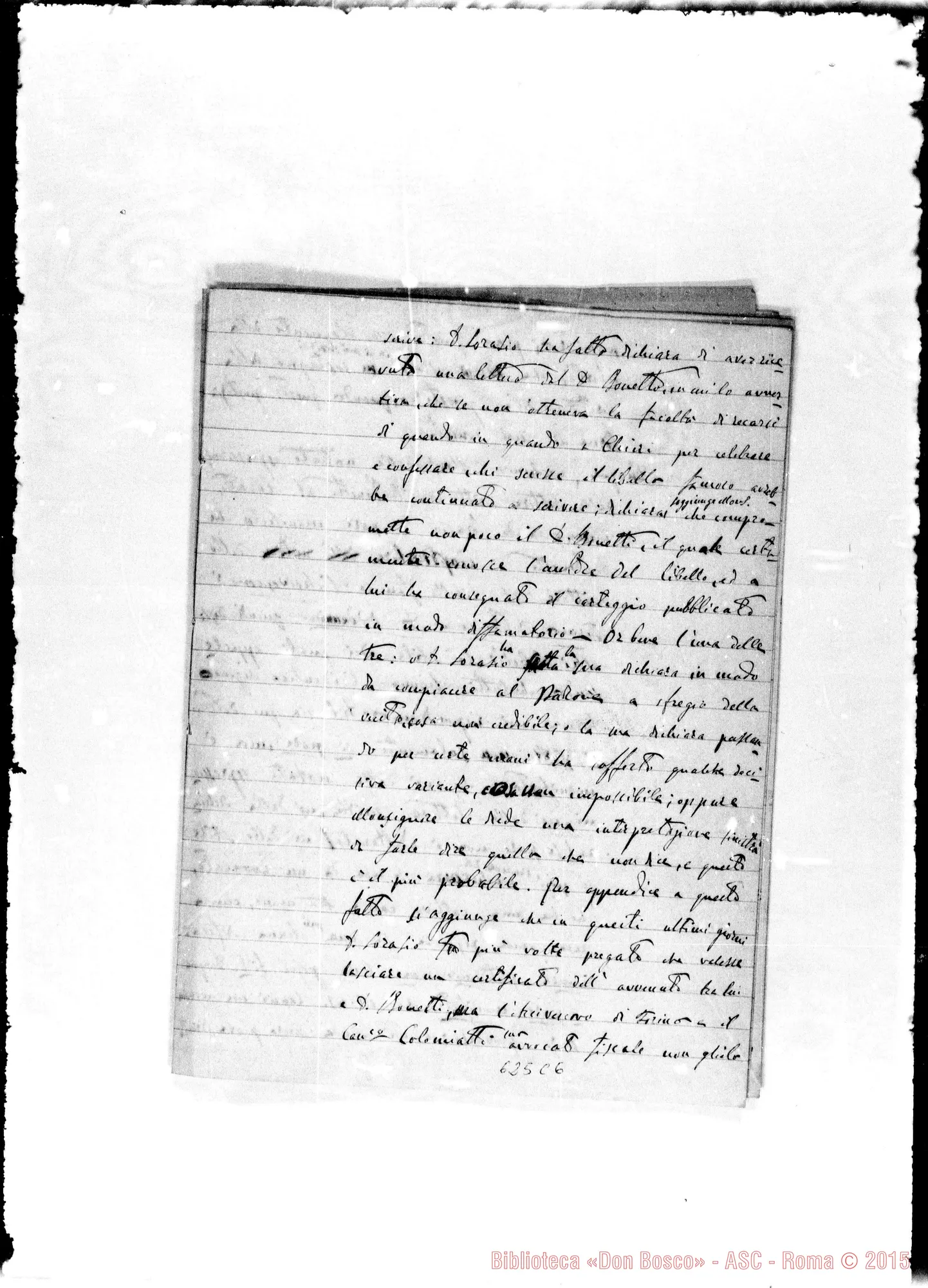 Fotogramma C 6 — Lettera: 29-12-80 Gastaldi-Card. Prefetto. Appunti sopra lettera