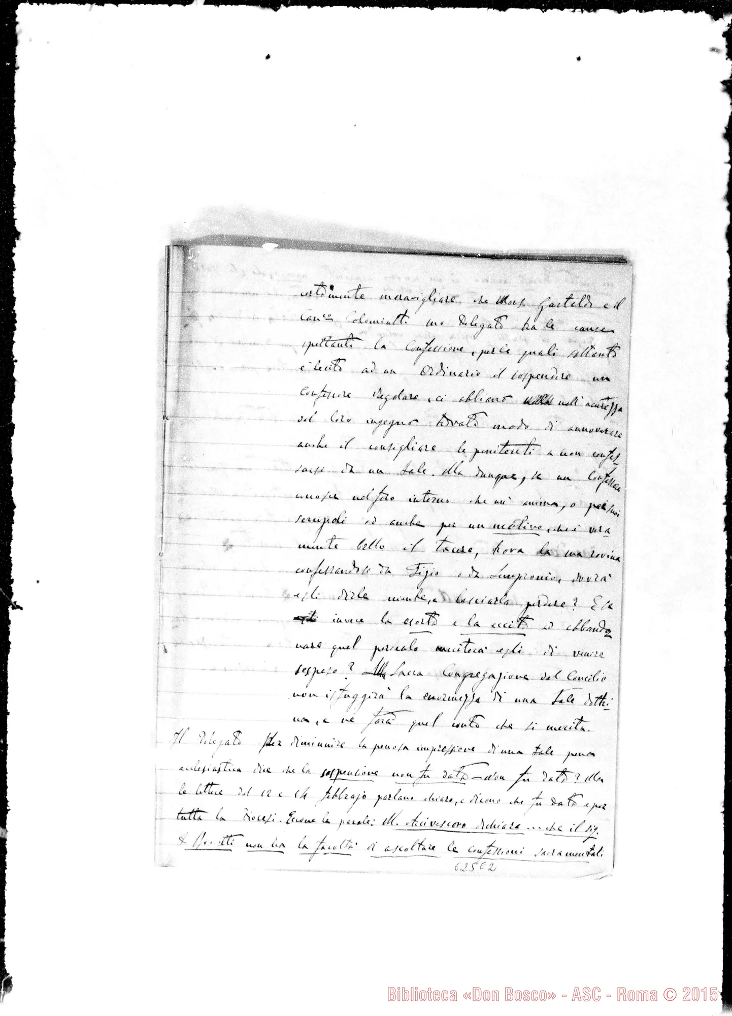 Fotogramma E 2 — Lettera: 29-12-80 Gastaldi-Card. Prefetto. Appunti sopra lettera