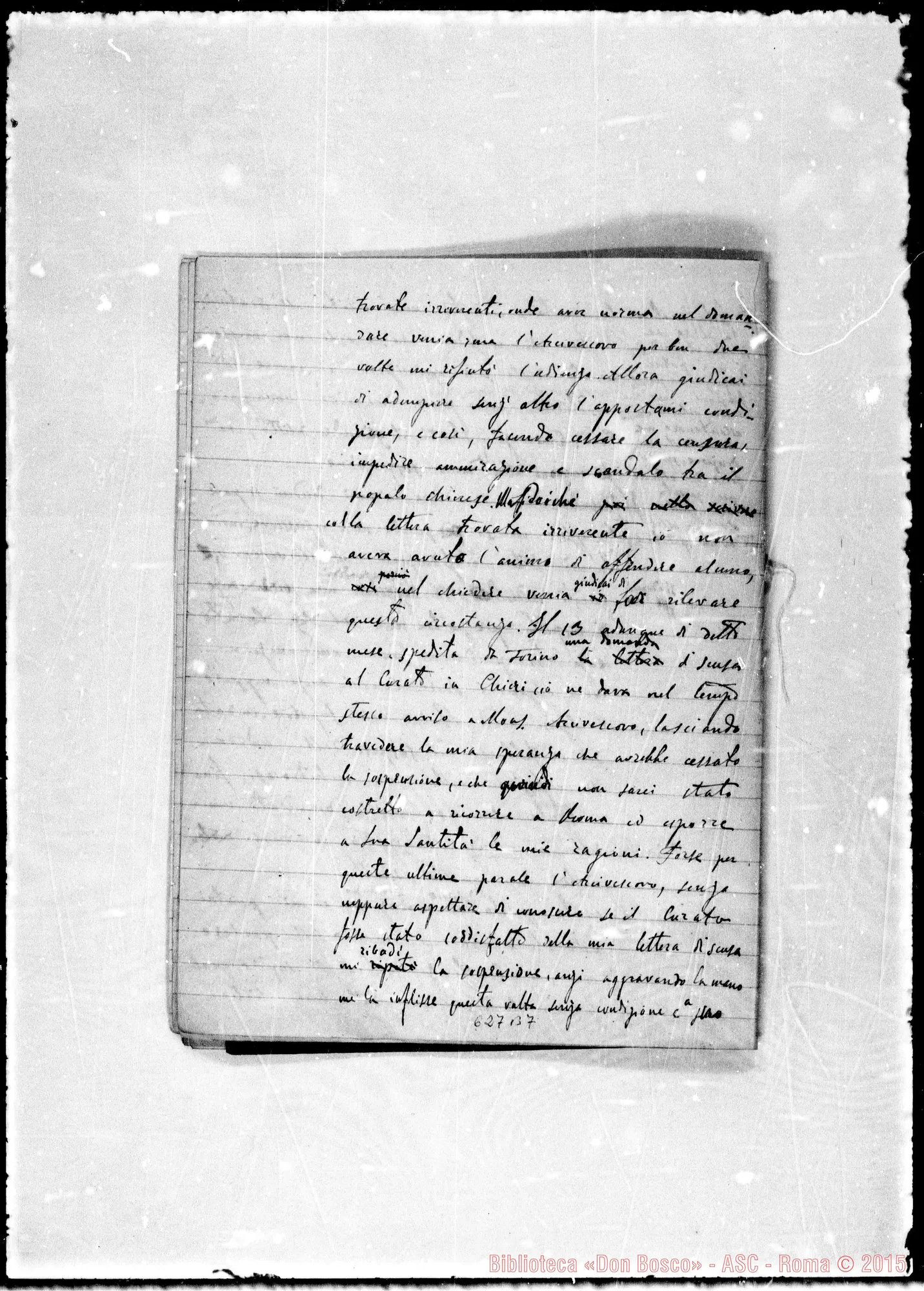 Fotogramma B 7 — Eminentissimo Principe… Minuta di lettera