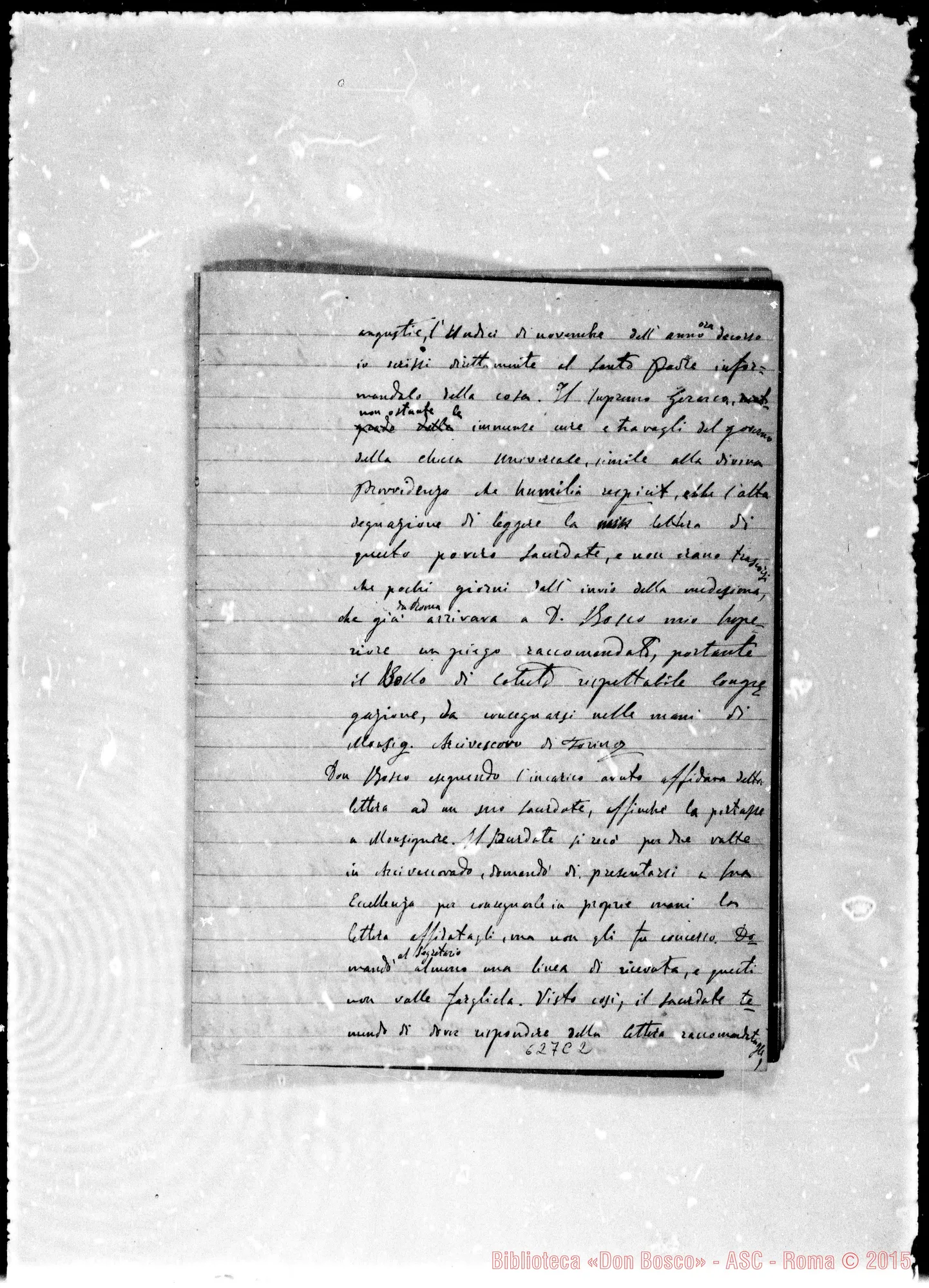 Fotogramma C 2 — Eminentissimo Principe… Minuta di lettera